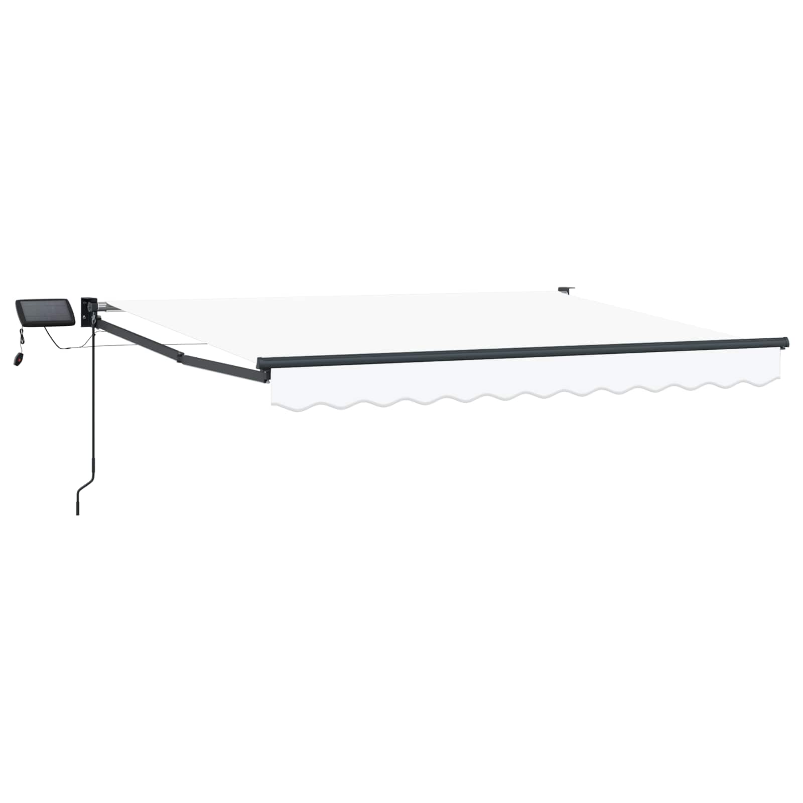Rankinė ištraukiama markizė su LED Balta ir antracito 2,5 x 2 m