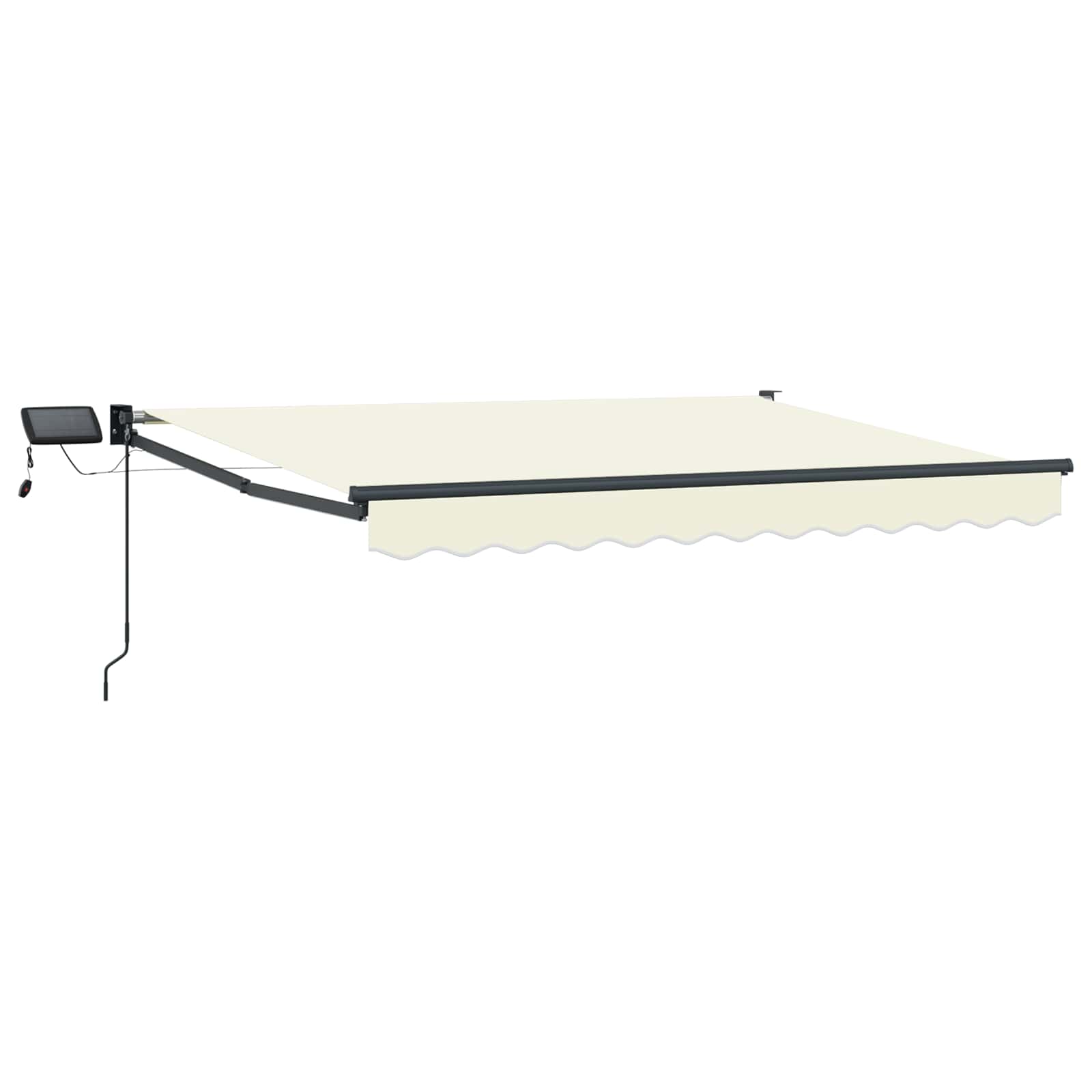 Rankinė ištraukiama markizė su LED Kremo ir antracito 3,5 x 2 m