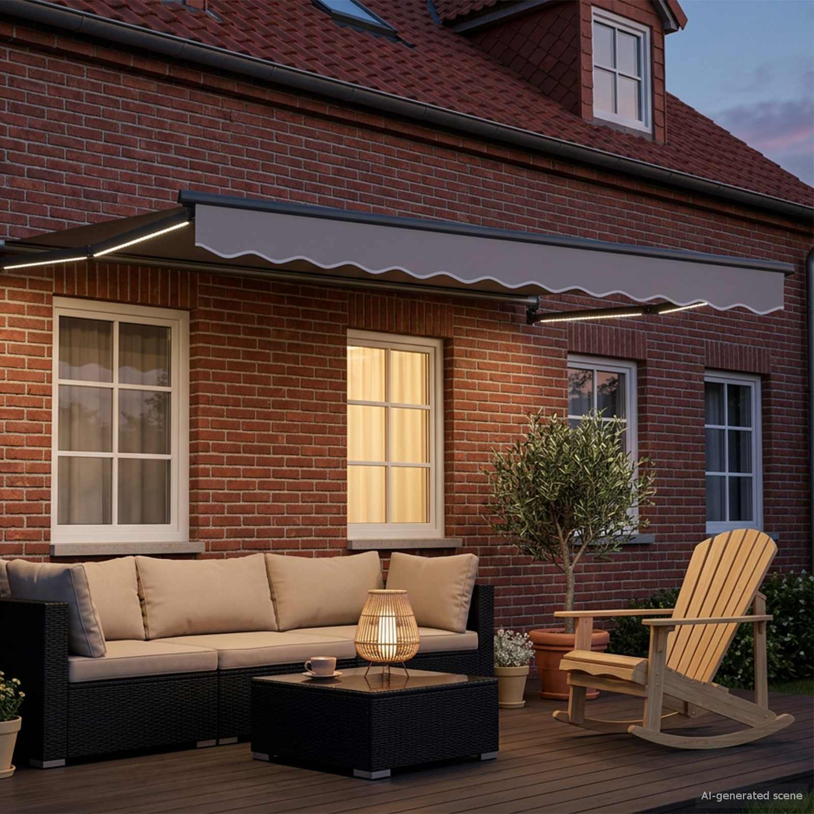 Elektriskā izvelkamā pergola gaiši pelēka 2,5 x 2 m