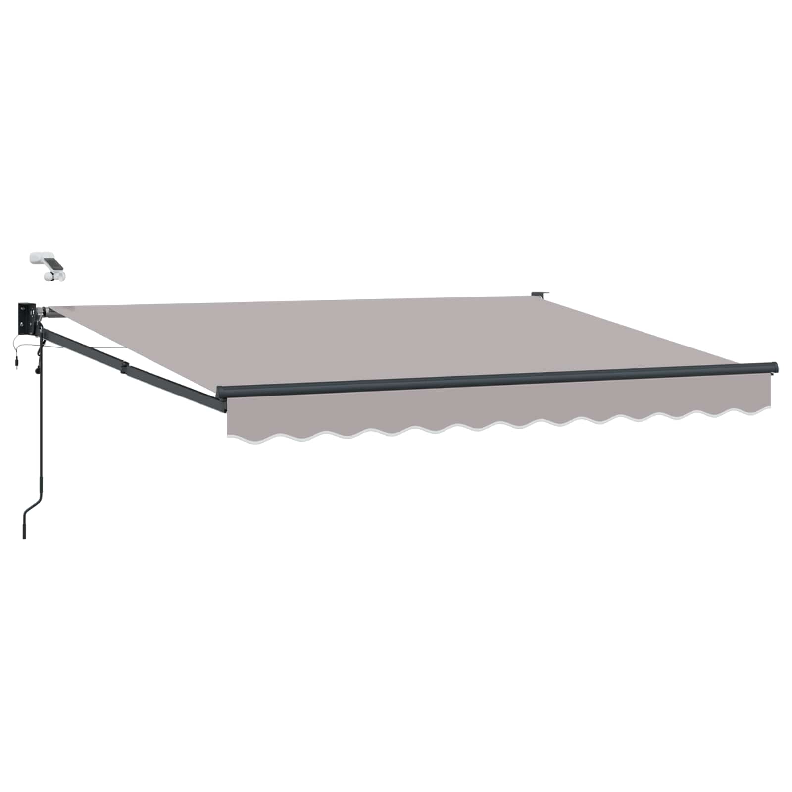 Elektriskā izvelkamā pergola gaiši pelēka 2,5 x 2 m