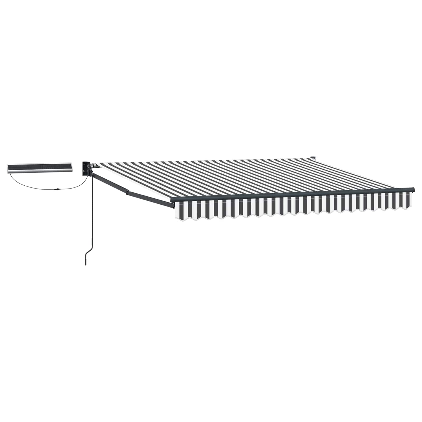 Elektriskā izvelkamā pergola Antracīta un balta 3,5 x 2 m