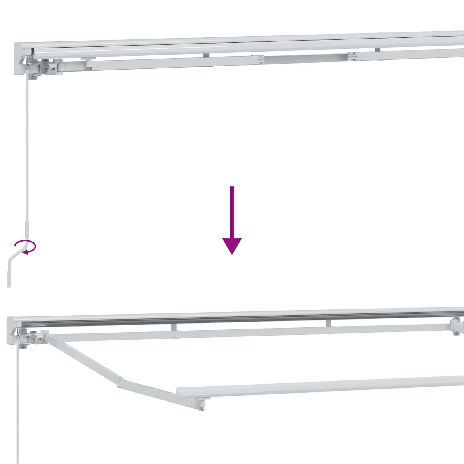 Rankinė sulankstoma markizė Antracito 3 x 2,5 m
