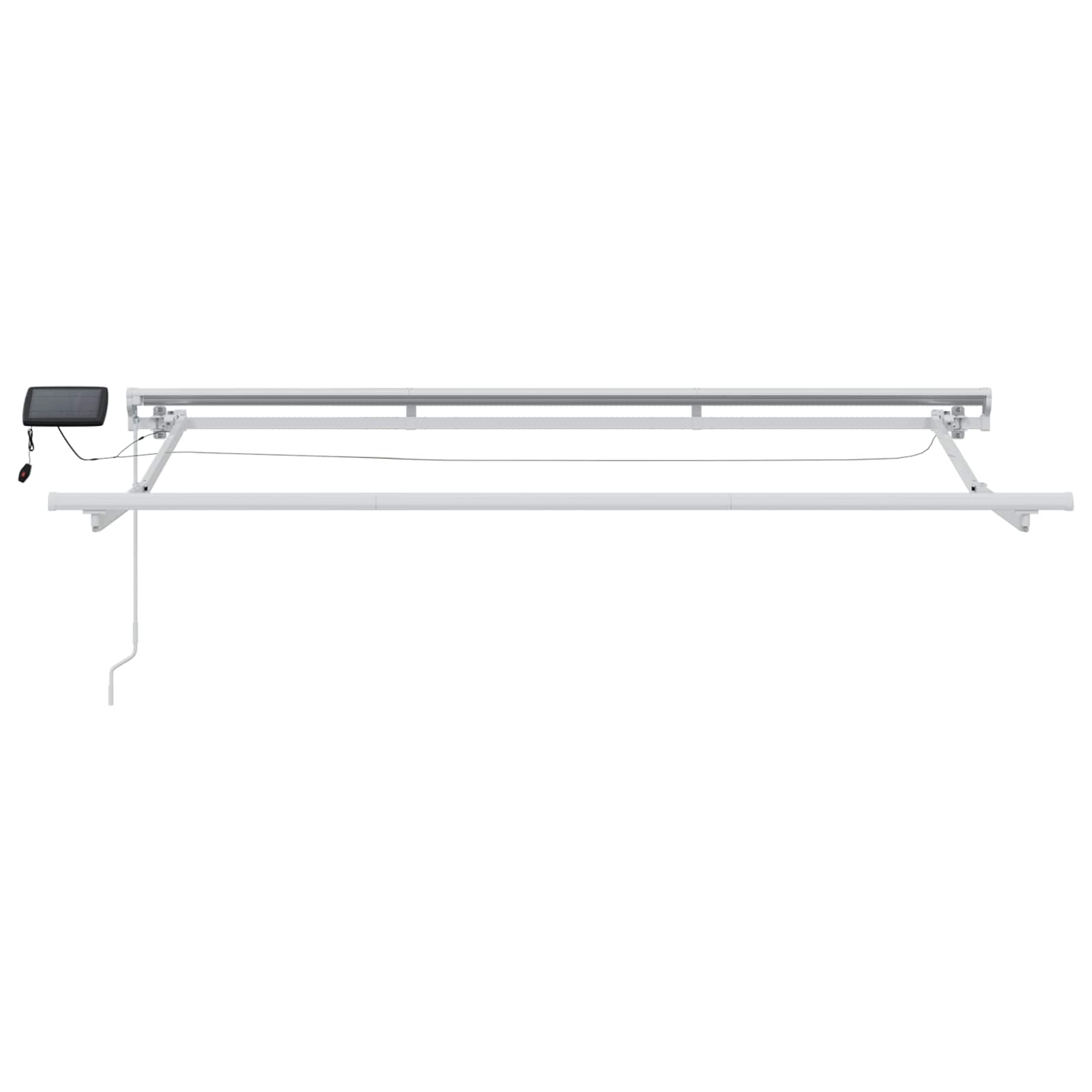 Rankinis markizės rėmas su LED Bežinė ir balta 3,5 x 2 m