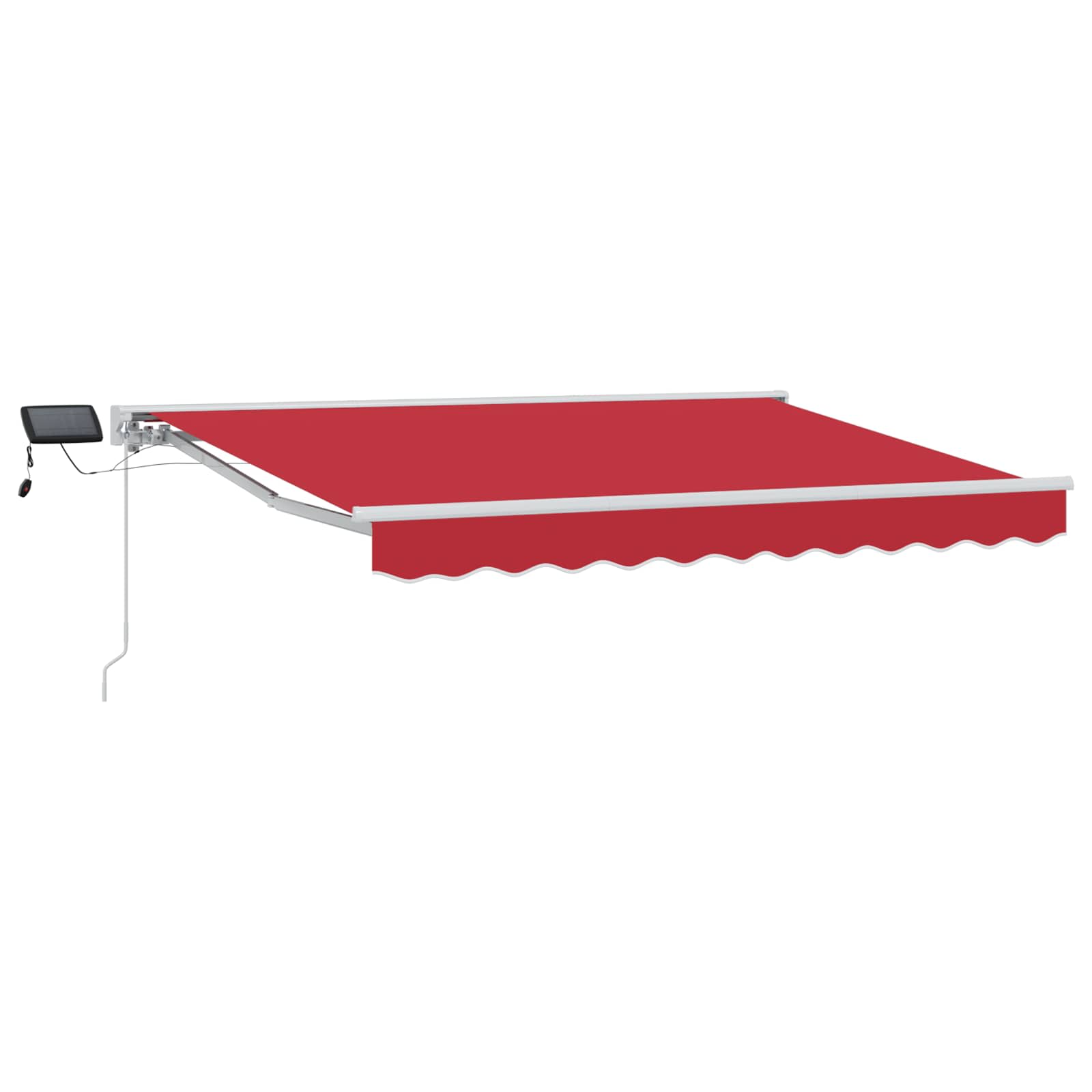 Manual Awning Frame with LED Red 3 x 2.5 m