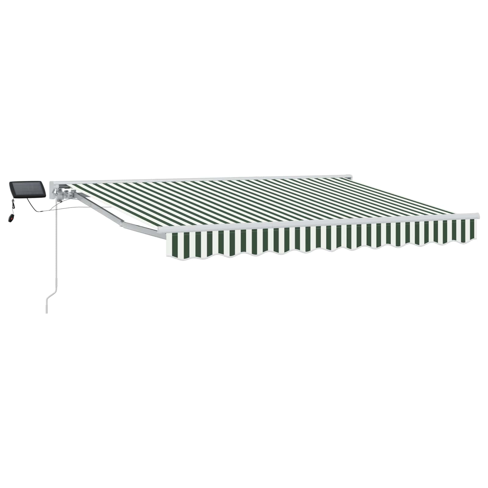 Manual awning frame with LED Green and white 3 x 2.5 m