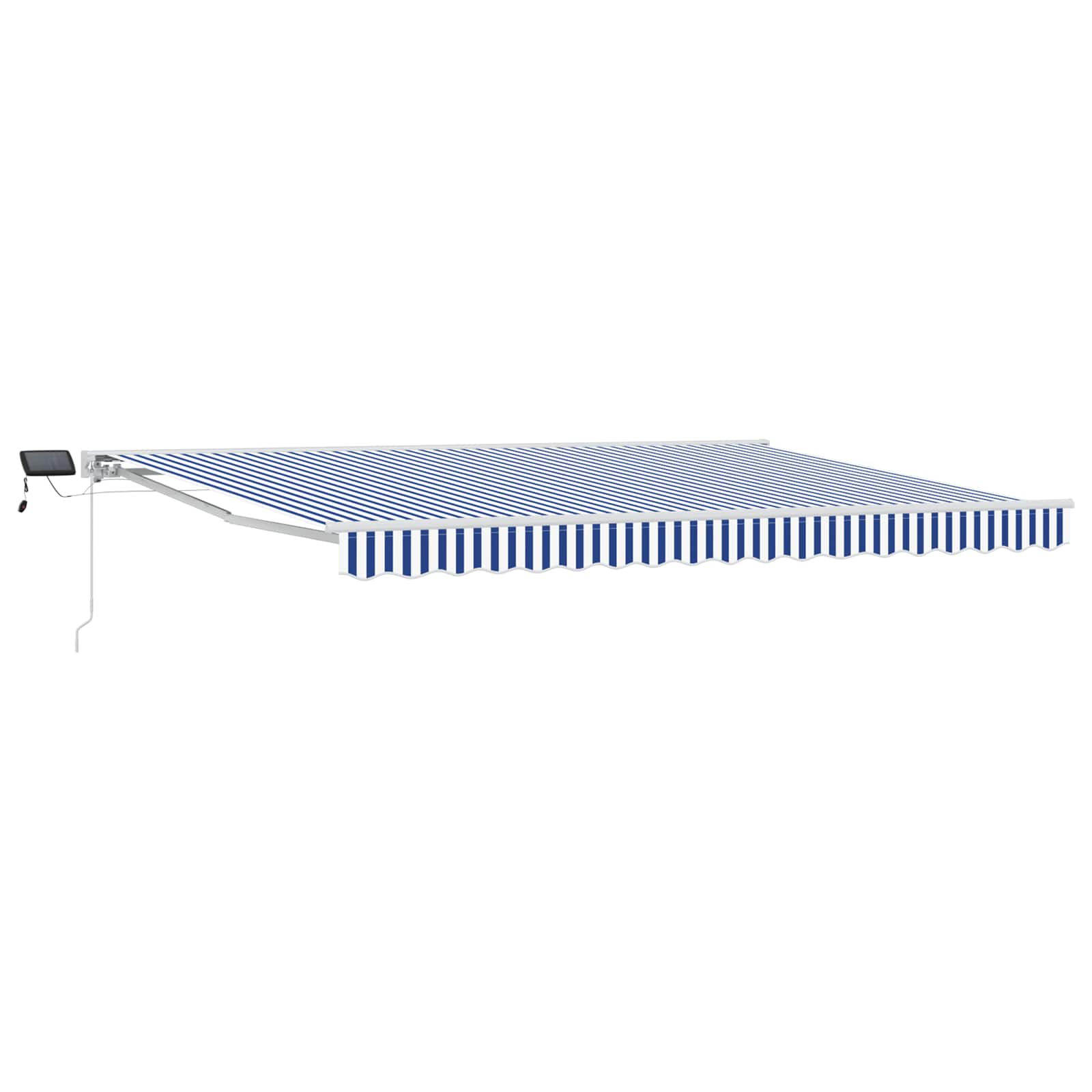 Rankinis markizės rėmas su LED Mėlyna ir balta 4,5 × 3,5 m