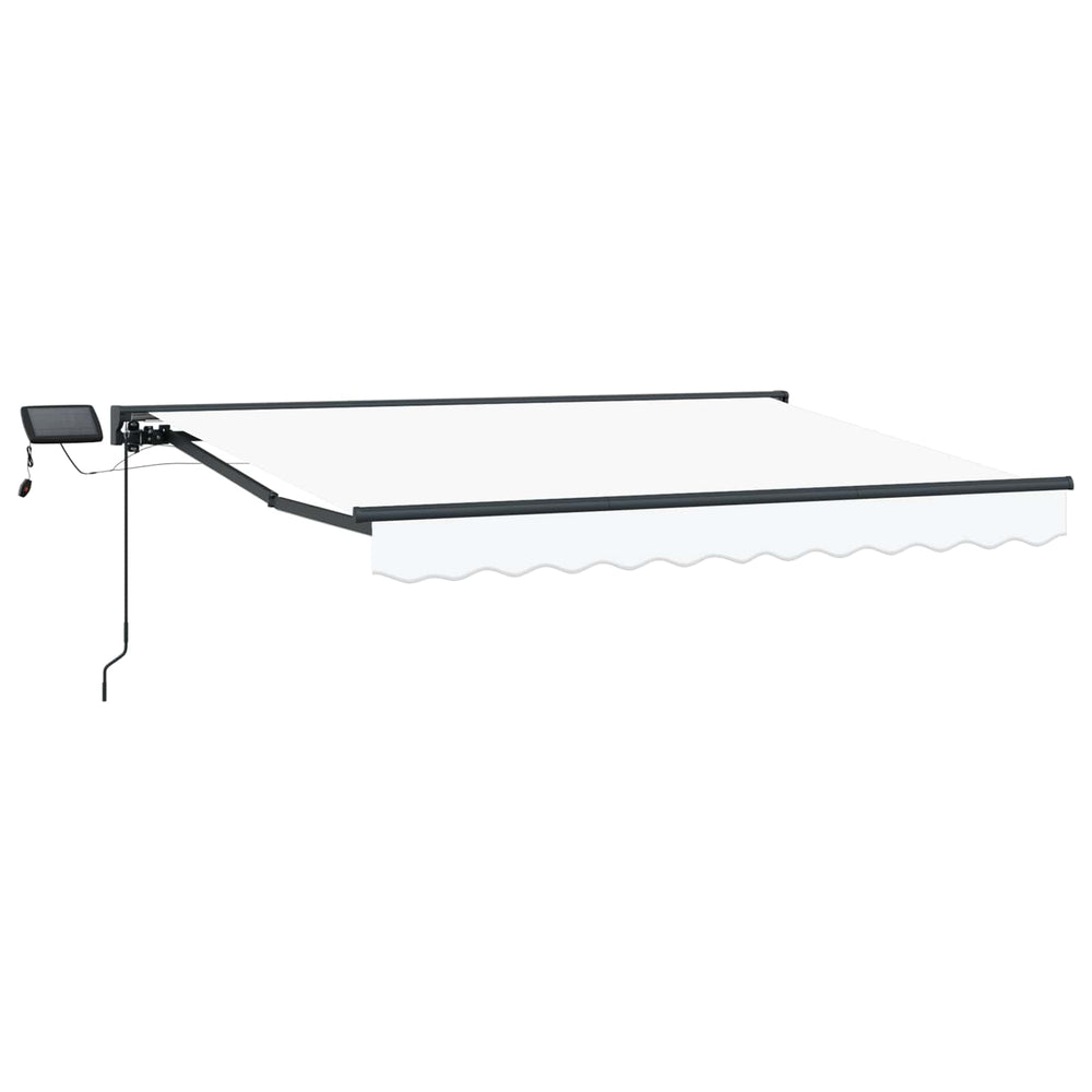 Rankinis markizės rėmas su LED Balta ir antracito 2,5 x 2 m