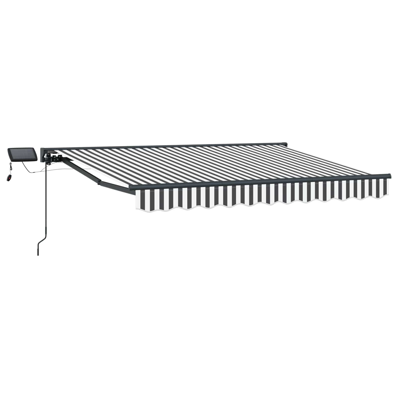 Manuāla nojumes rāmis ar gaismas diodēm, antracīta un baltā krāsā, 3 x 2 m