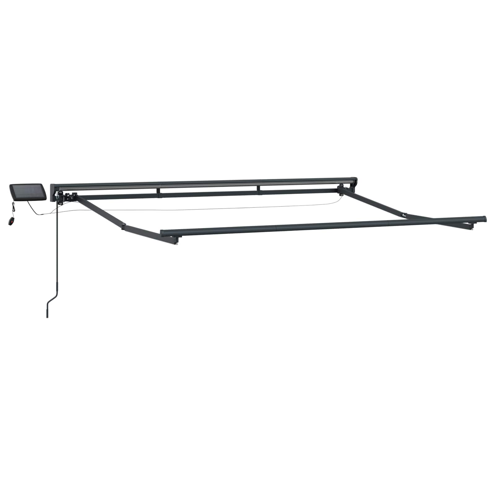 Rankinis markizės rėmas su LED Bežinis ir Antracitas 3,5 x 2 m