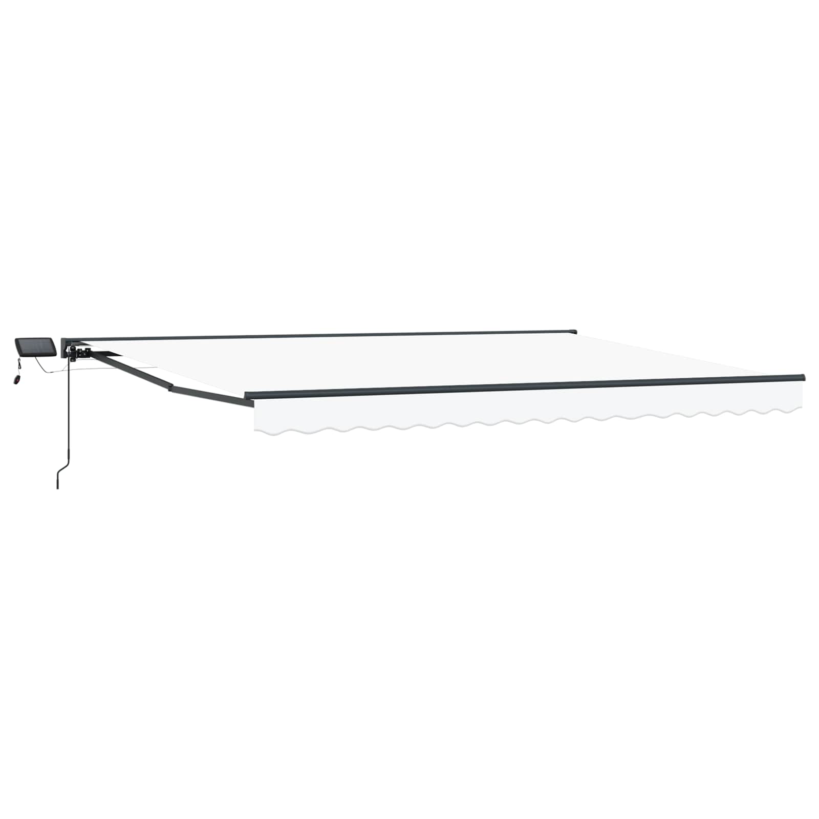 Rankinis markizės rėmas su LED Balta ir antracito 4,5 × 3 m