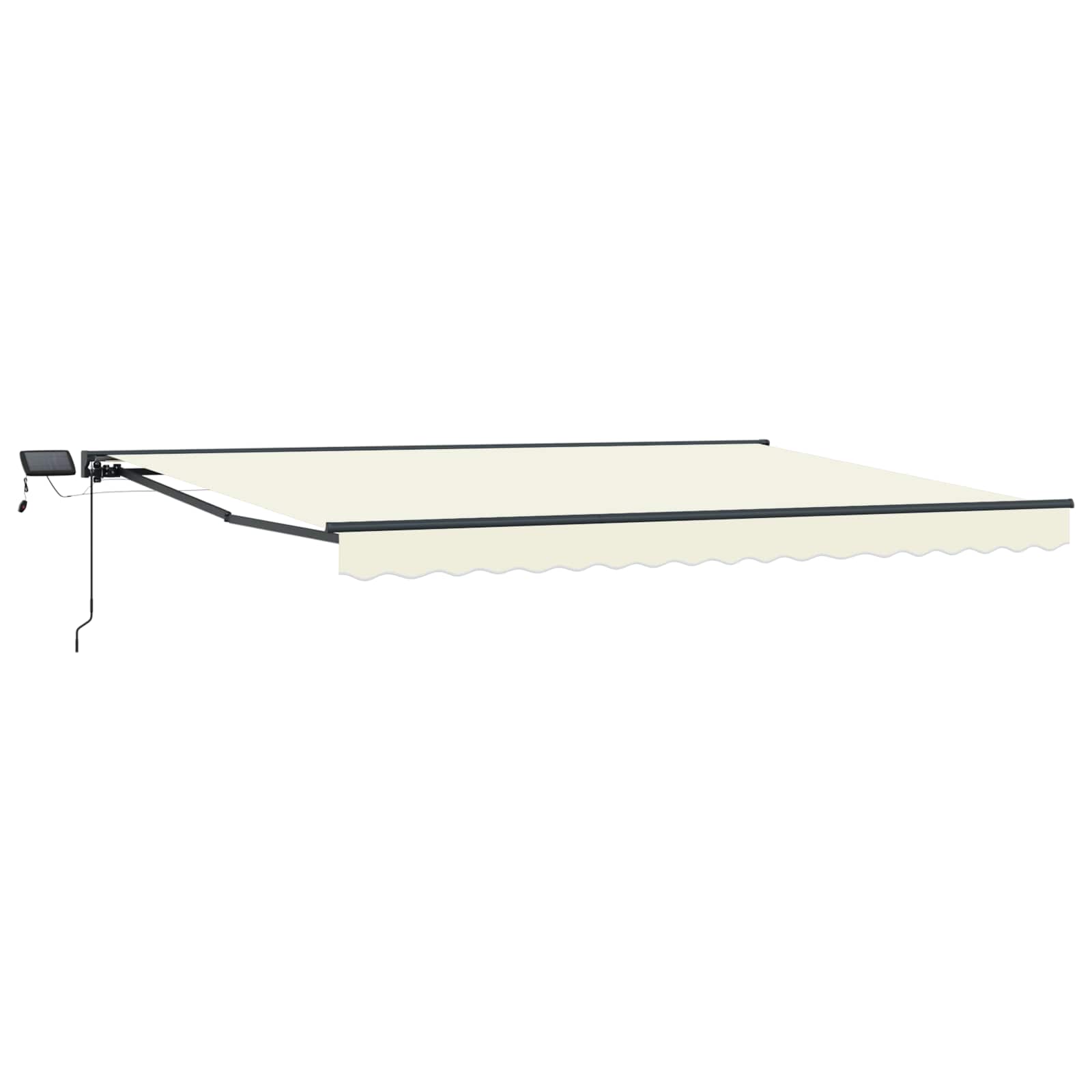 Rankinis markizės rėmas su LED Kreminė 4,5 × 3,5 m