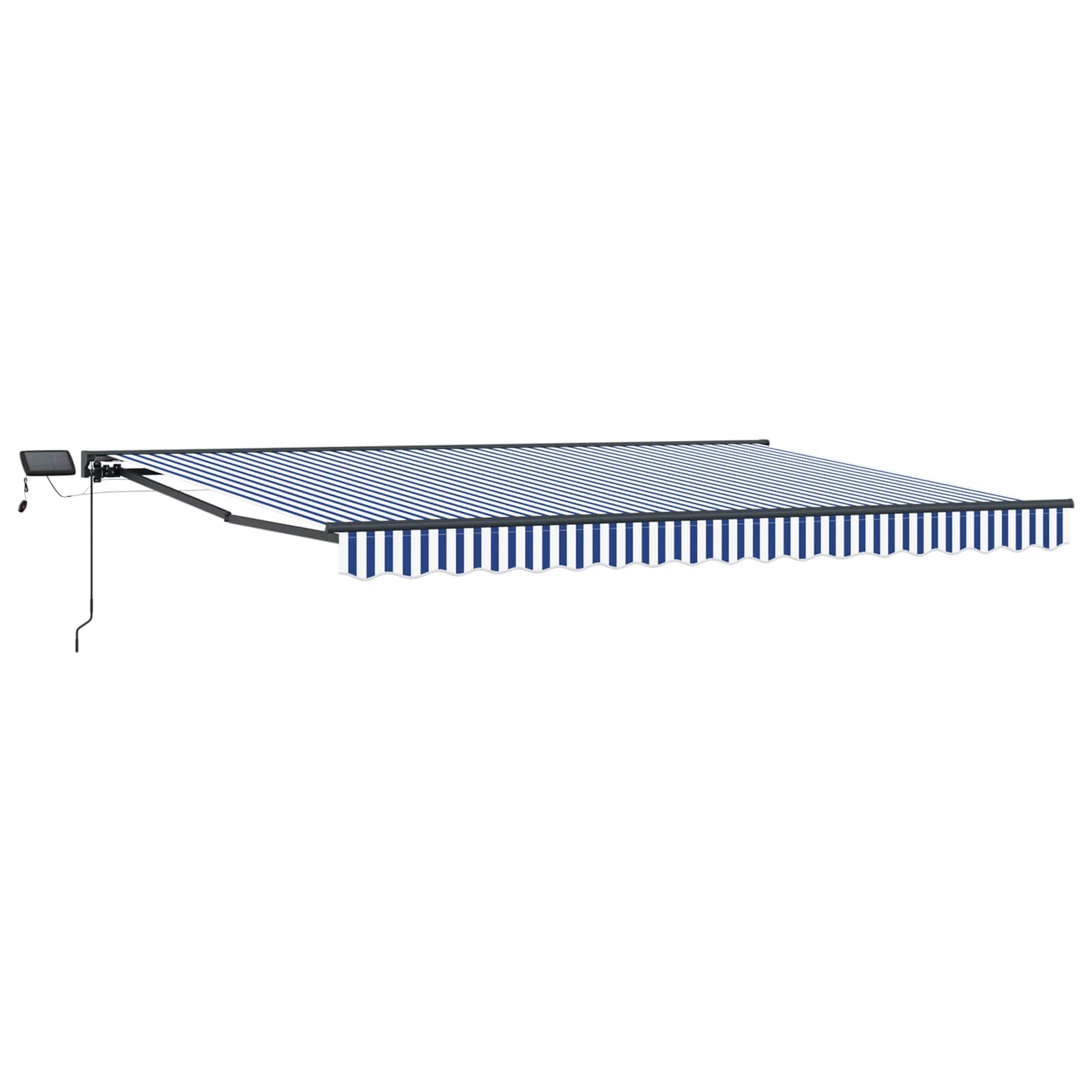Rankinis markizės rėmas su LED Mėlyna ir balta 5 × 3,5 m