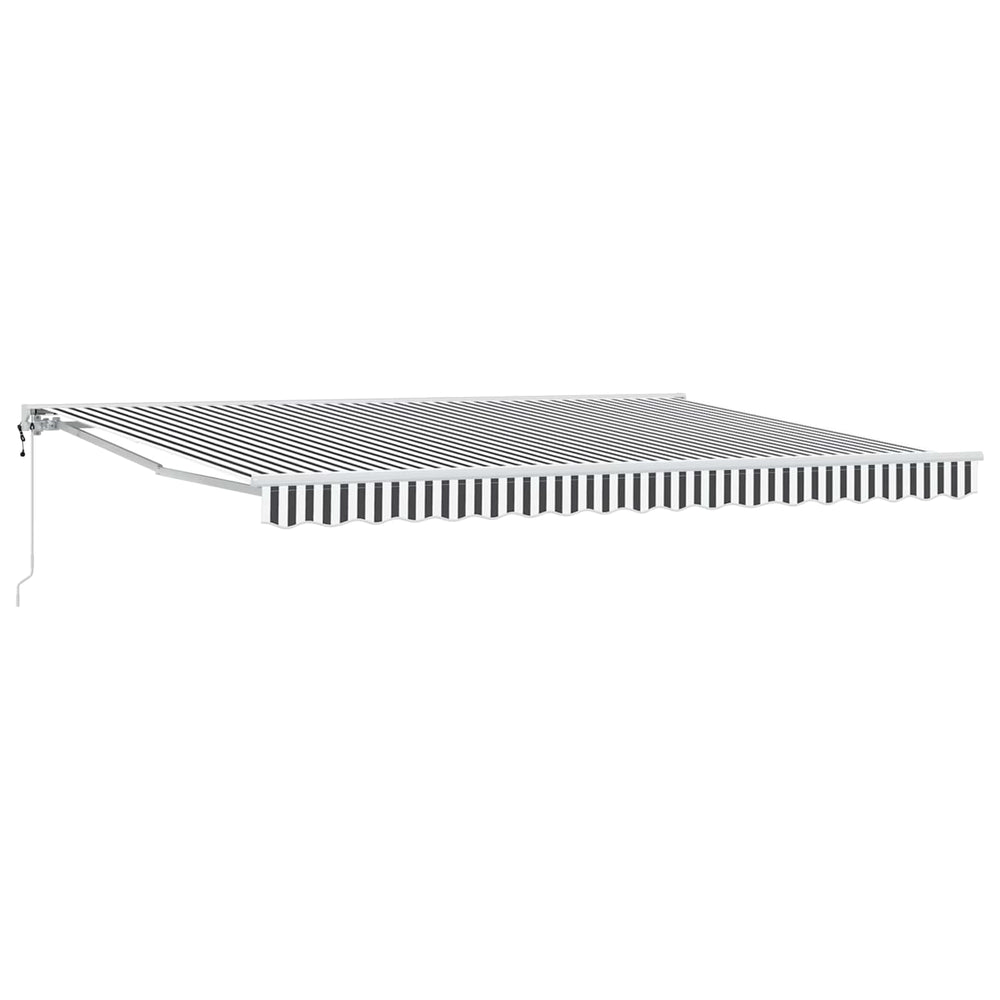 Electric Retractable Awning Anthracite and white 4 x 3 m