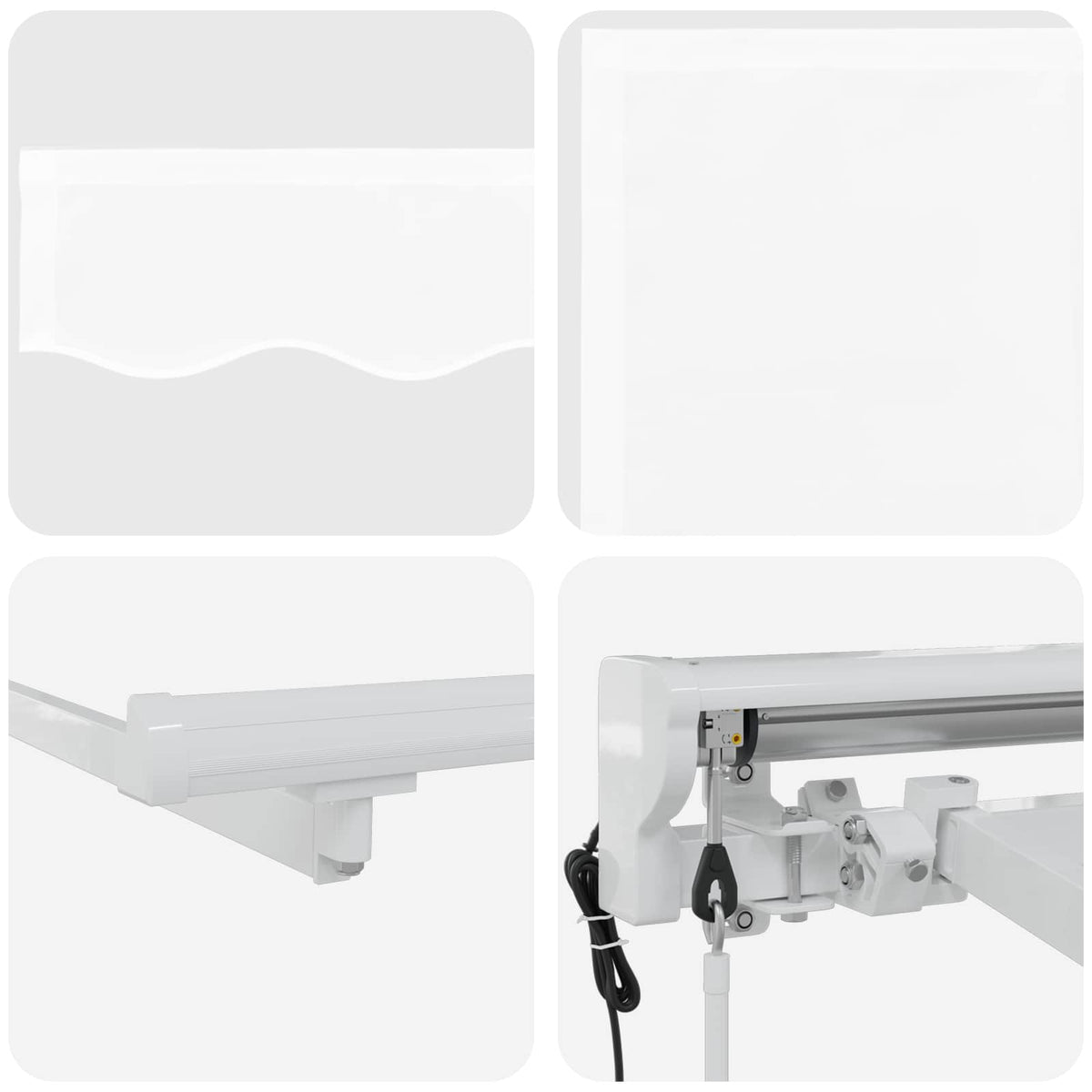 Elektrinė pavėsinė 4,5 x 3,5 m Balta 100% poliesteris
