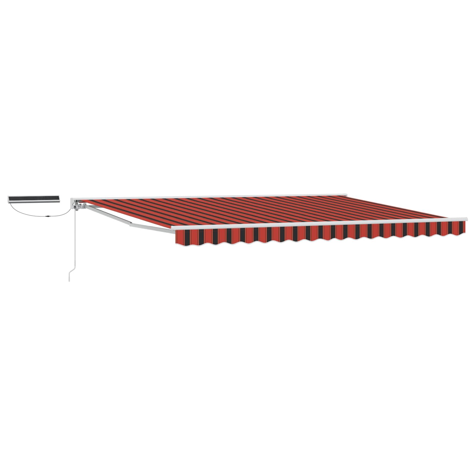 Electric retractable pergola Orange and black 4 x 3.5 m