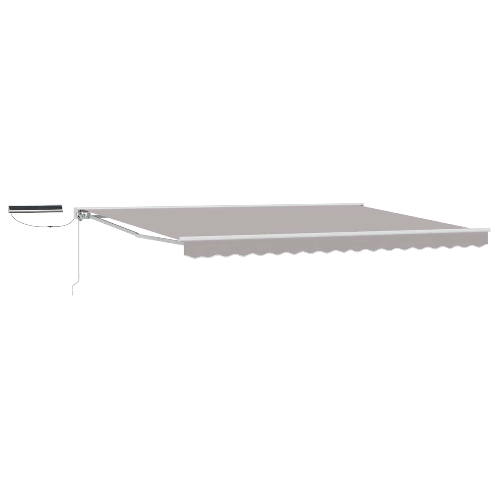 Electric Retractable Awning Light Grey 4.5 × 3.5 m