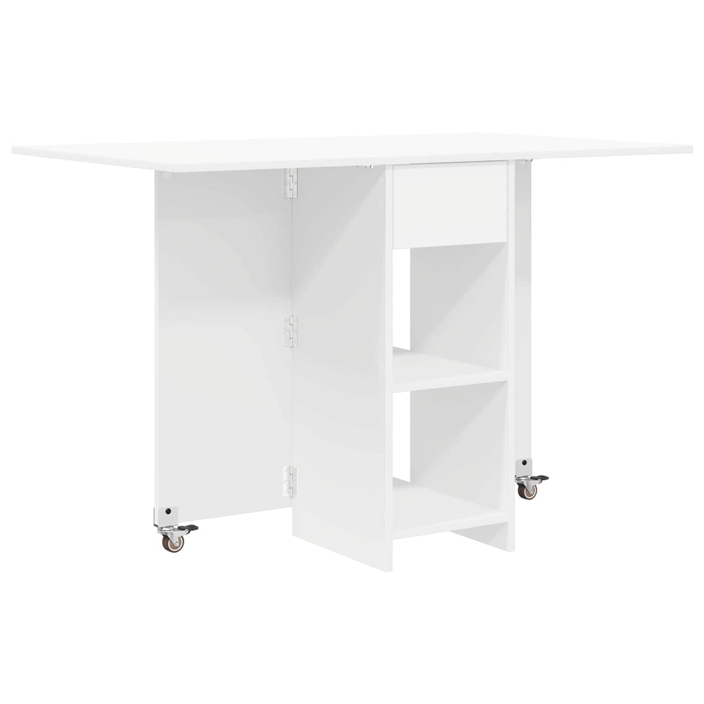 Valgomojo stalas 115 x 70 x 75 cm Apdirbta mediena Balta