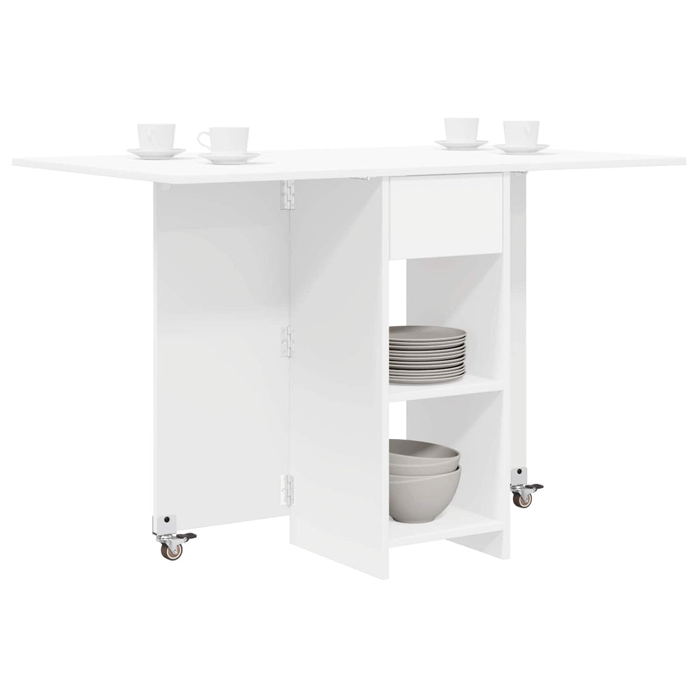 Valgomojo stalas 115 x 70 x 75 cm Apdirbta mediena Balta