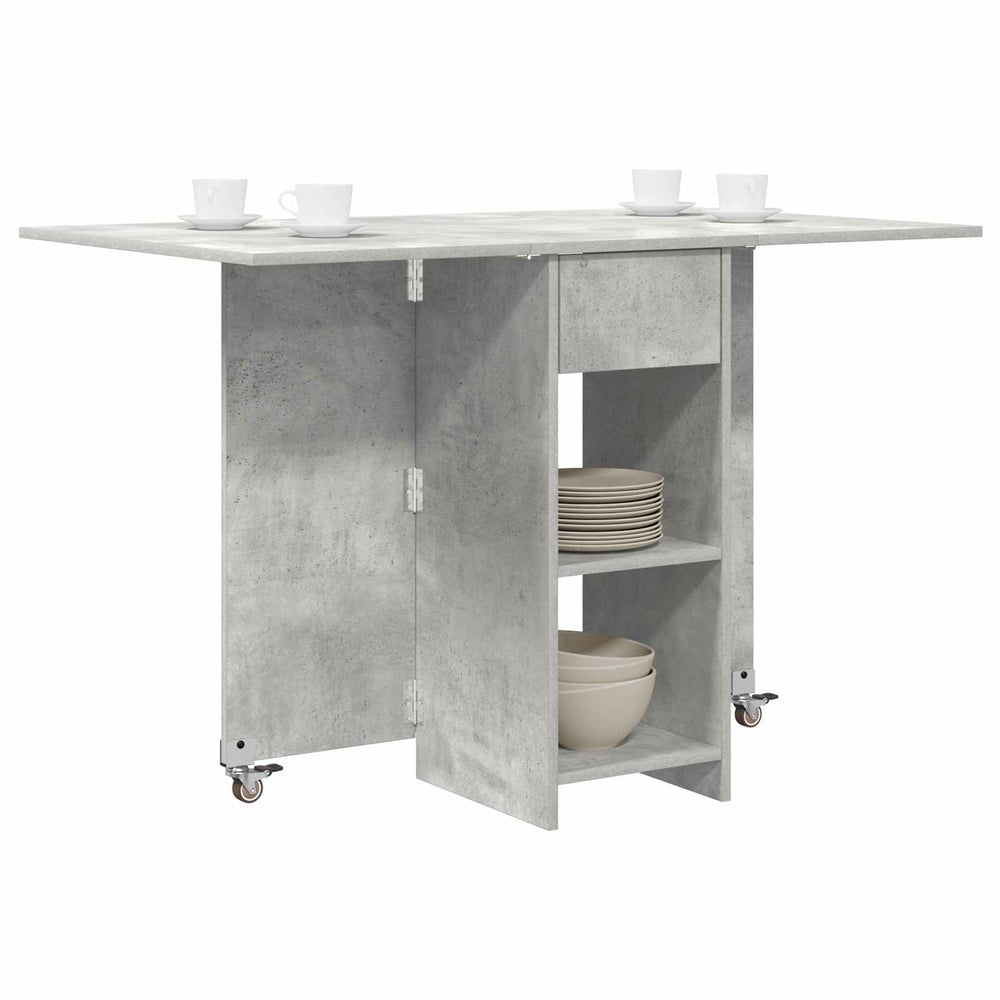 Valgomojo stalas 115 x 70 x 75 cm Apdirbta mediena Betono pilka
