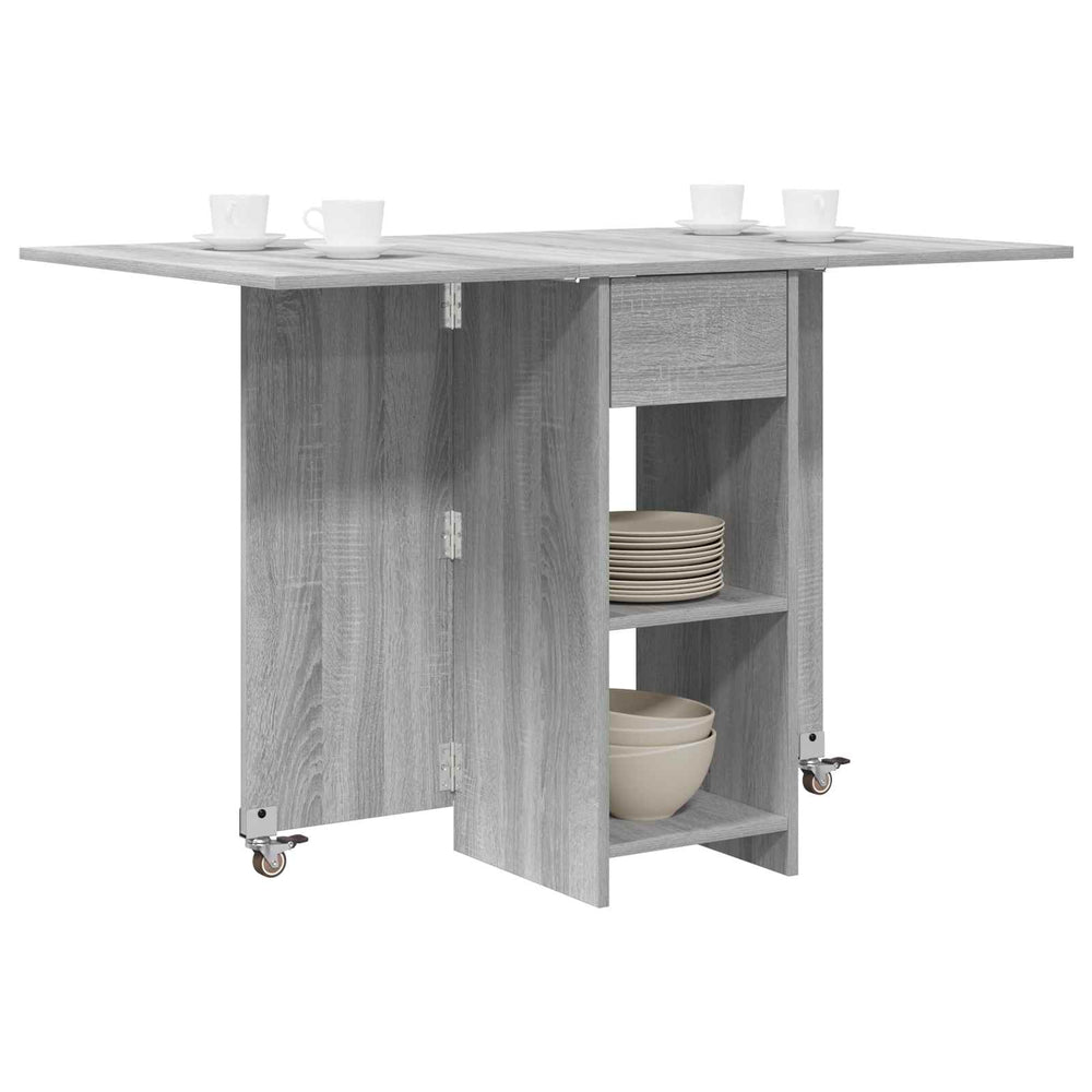 Valgomojo stalas 115 x 70 x 75 cm Apdirbta mediena Pilka Sonoma