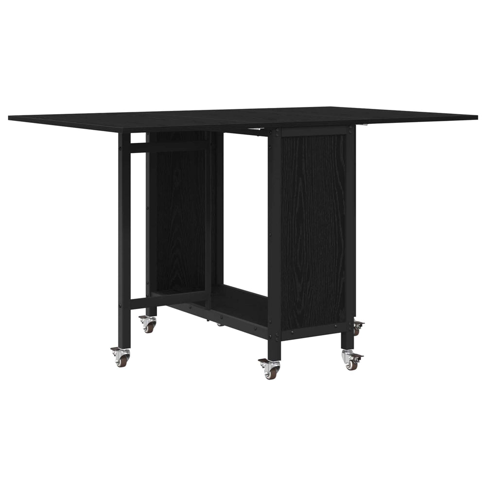 Sulankstomas valgomojo stalas su ratukais 130 x 80 x 76,5 cm