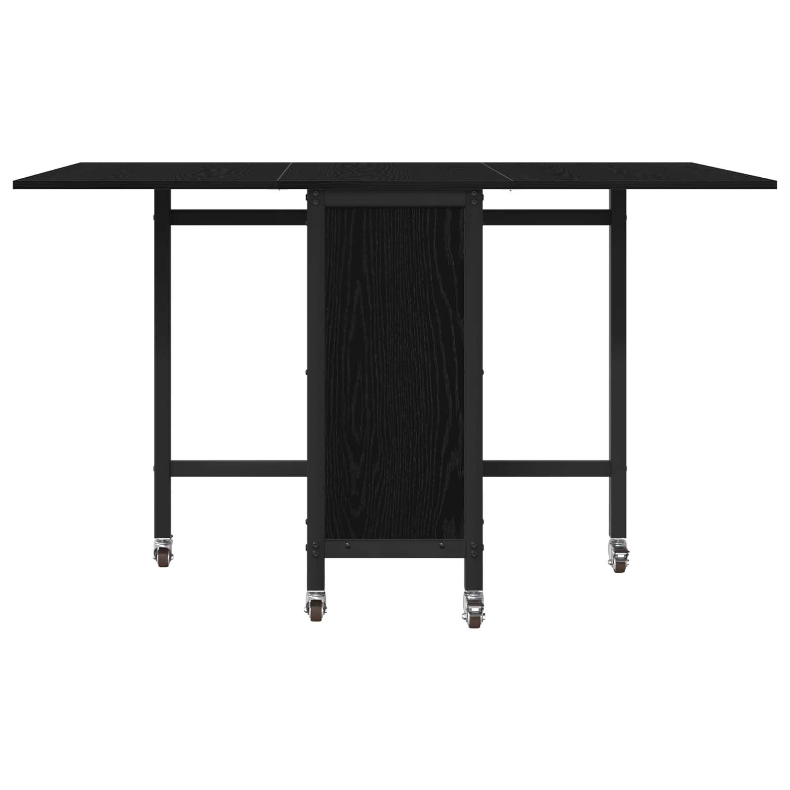 Sulankstomas valgomojo stalas su ratukais 130 x 80 x 76,5 cm