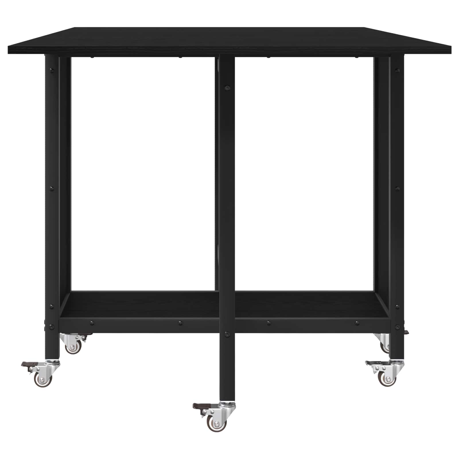 Sulankstomas valgomojo stalas su ratukais 130 x 80 x 76,5 cm