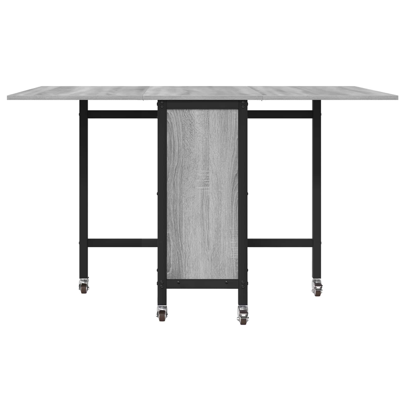 Sulankstomas valgomojo stalas su ratukais 130 x 80 x 76,5 cm