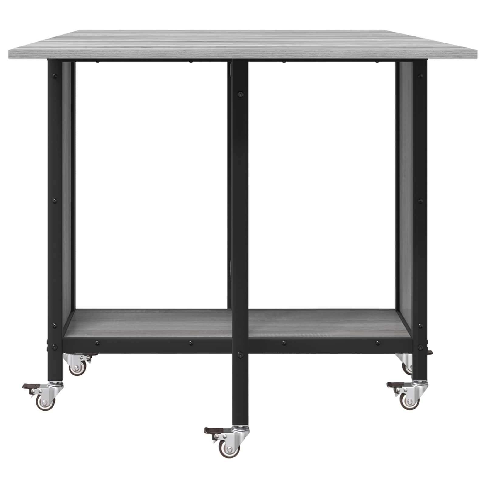 Sulankstomas valgomojo stalas su ratukais 130 x 80 x 76,5 cm