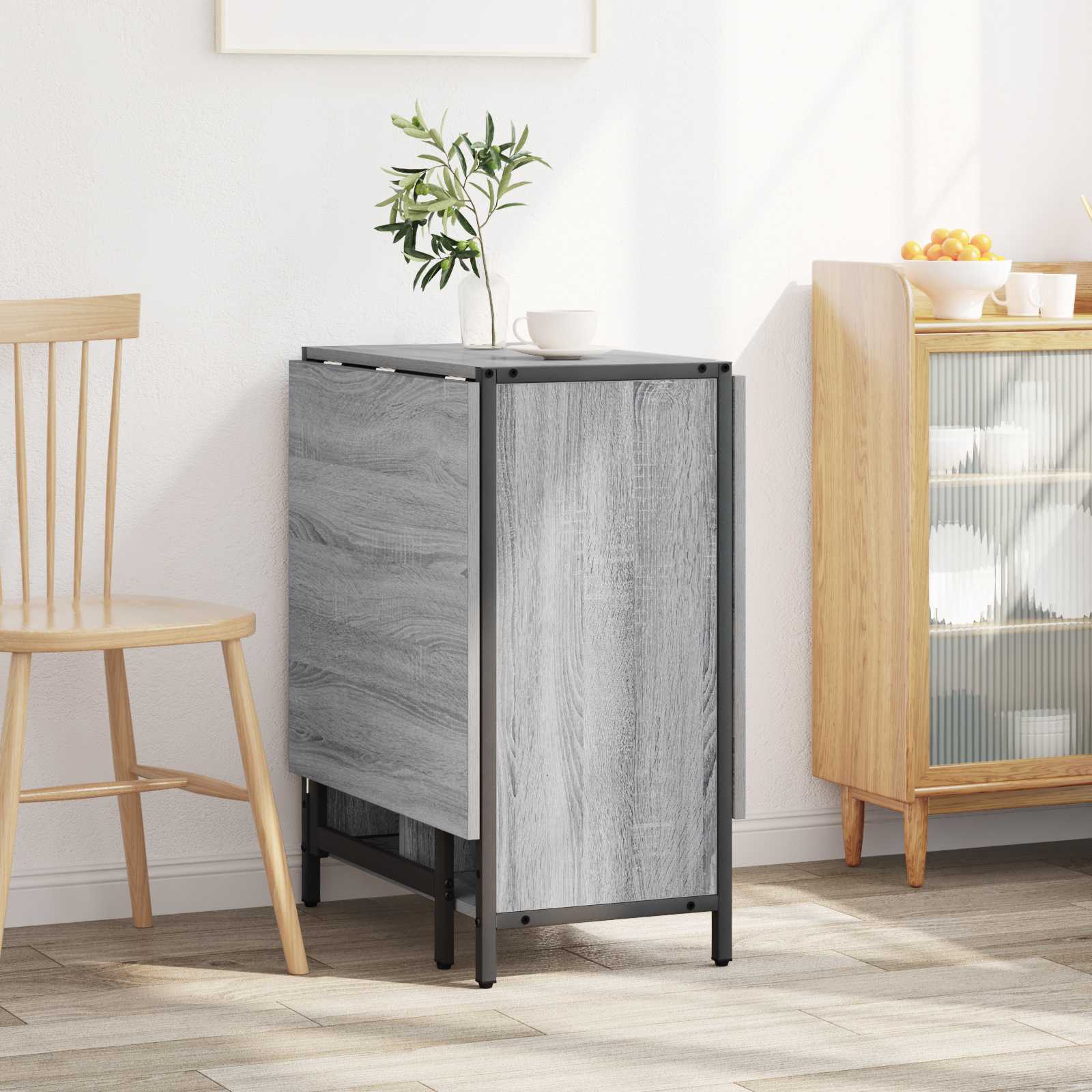 Valgomojo stalas 144 x 60 x 75 cm Apdirbta mediena Pilka Sonoma