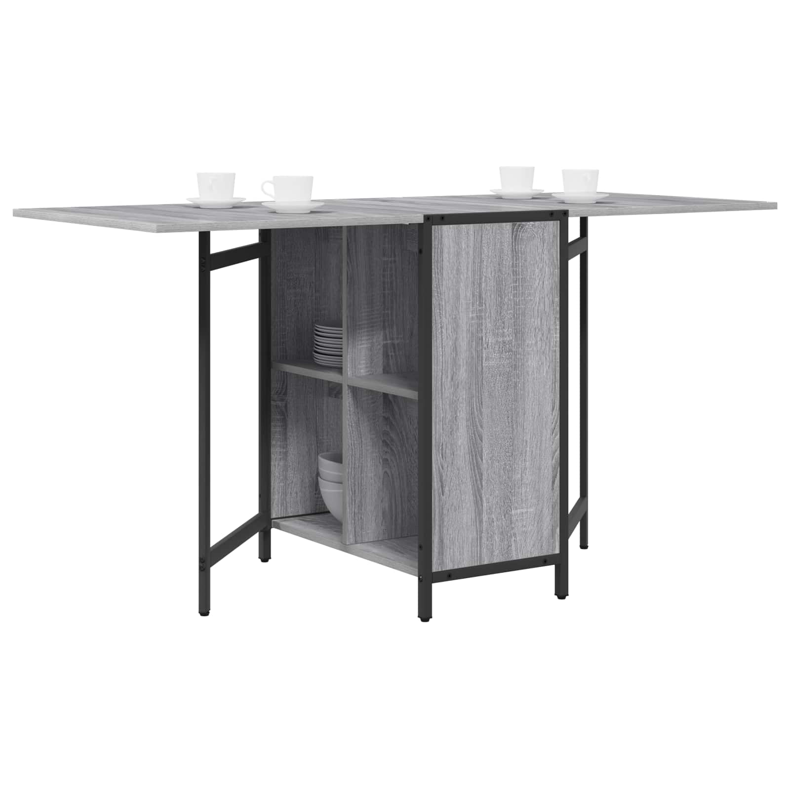 Valgomojo stalas 144 x 60 x 75 cm Apdirbta mediena Pilka Sonoma