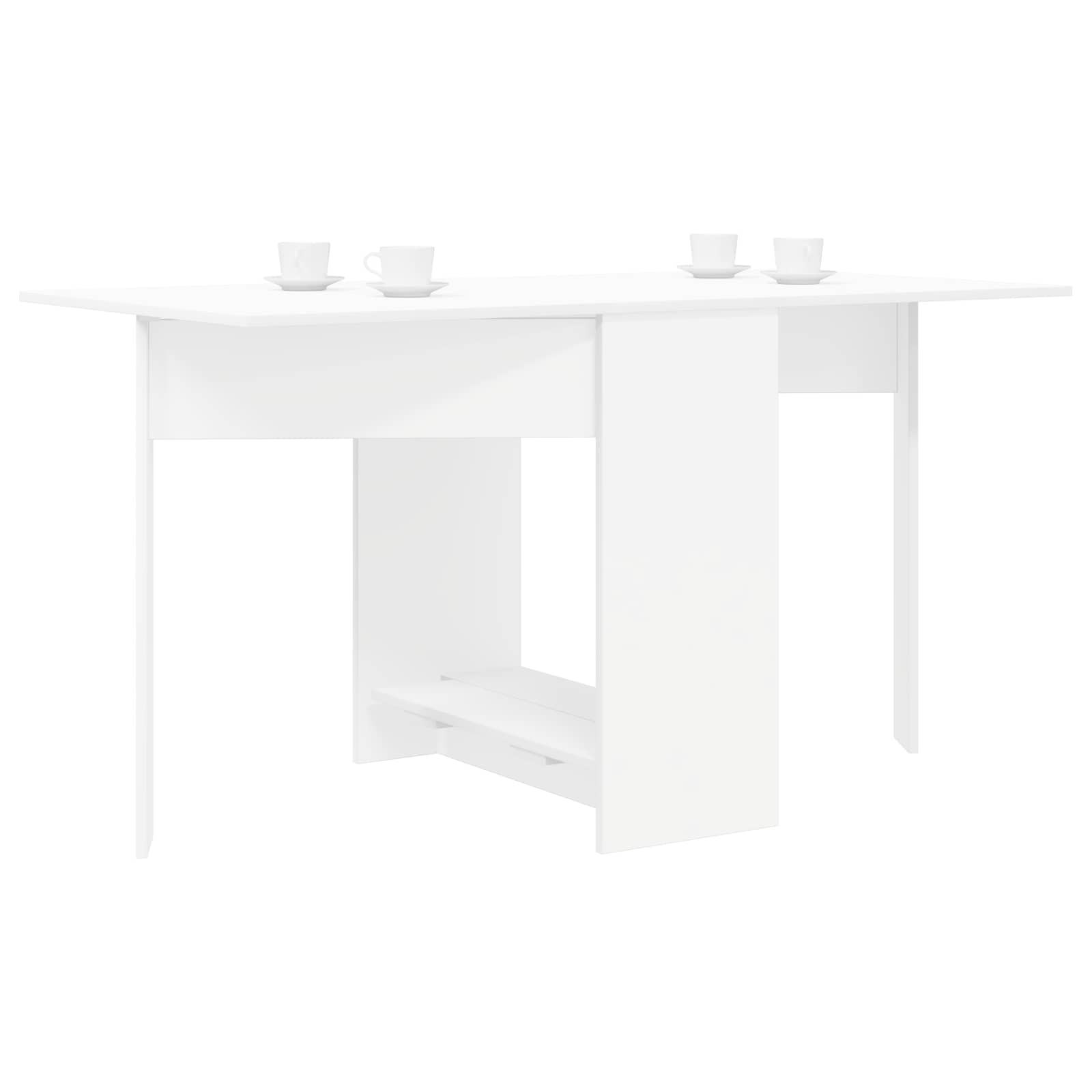 Valgomojo stalas 138 x 70 x 73,5 cm Apdirbta mediena Balta