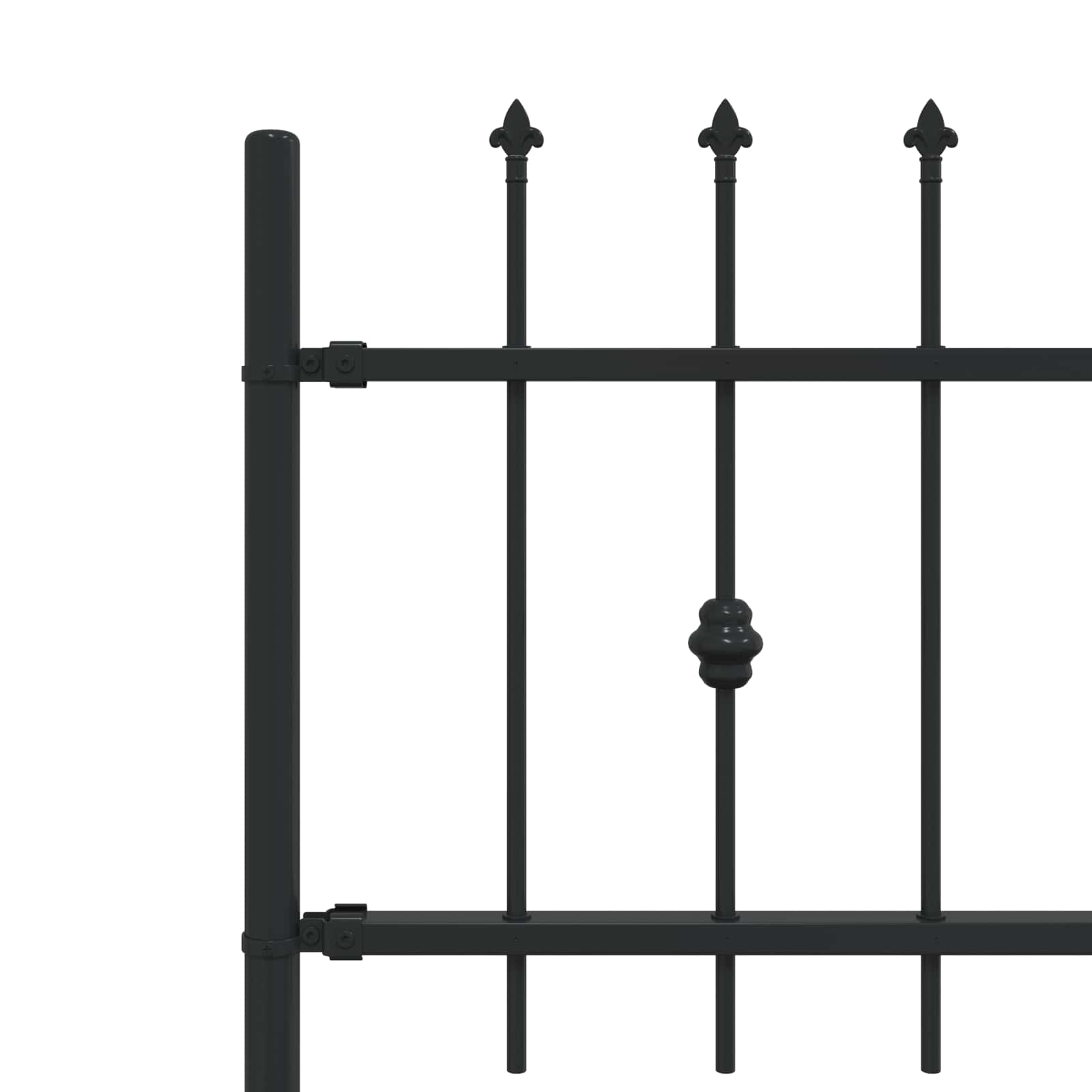 Spyruoklinė tvora Juoda 200 x 130 cm