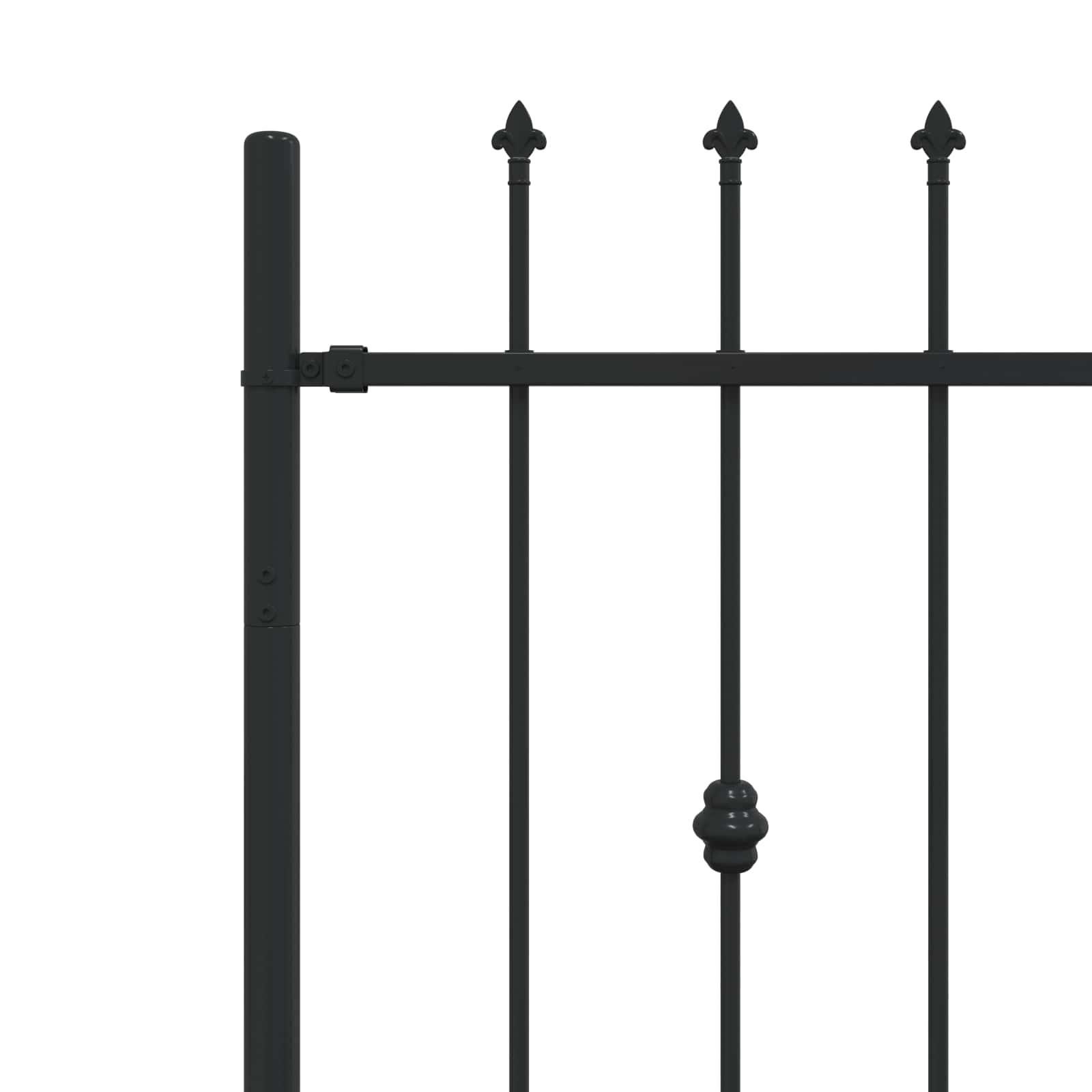 Spyruoklinė tvora Juoda 200 x 130 cm