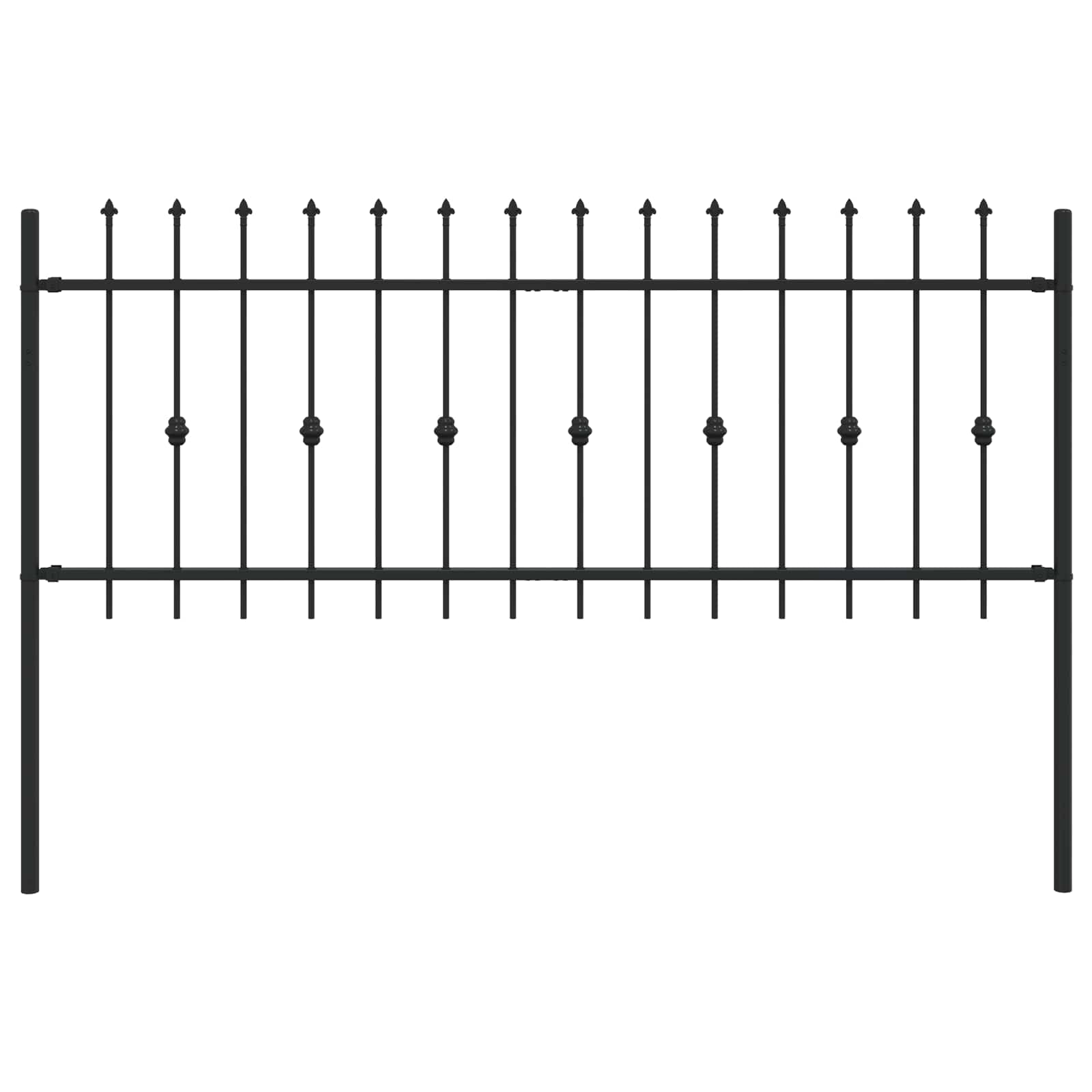 Spyruoklinė tvora Juoda 200 x 130 cm