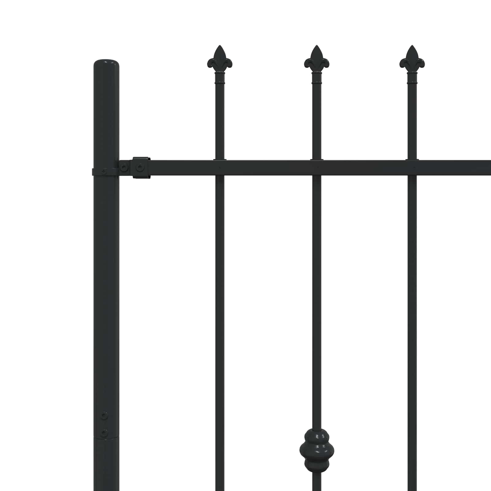 Spyruoklinė tvora Juoda 200 x 150 cm