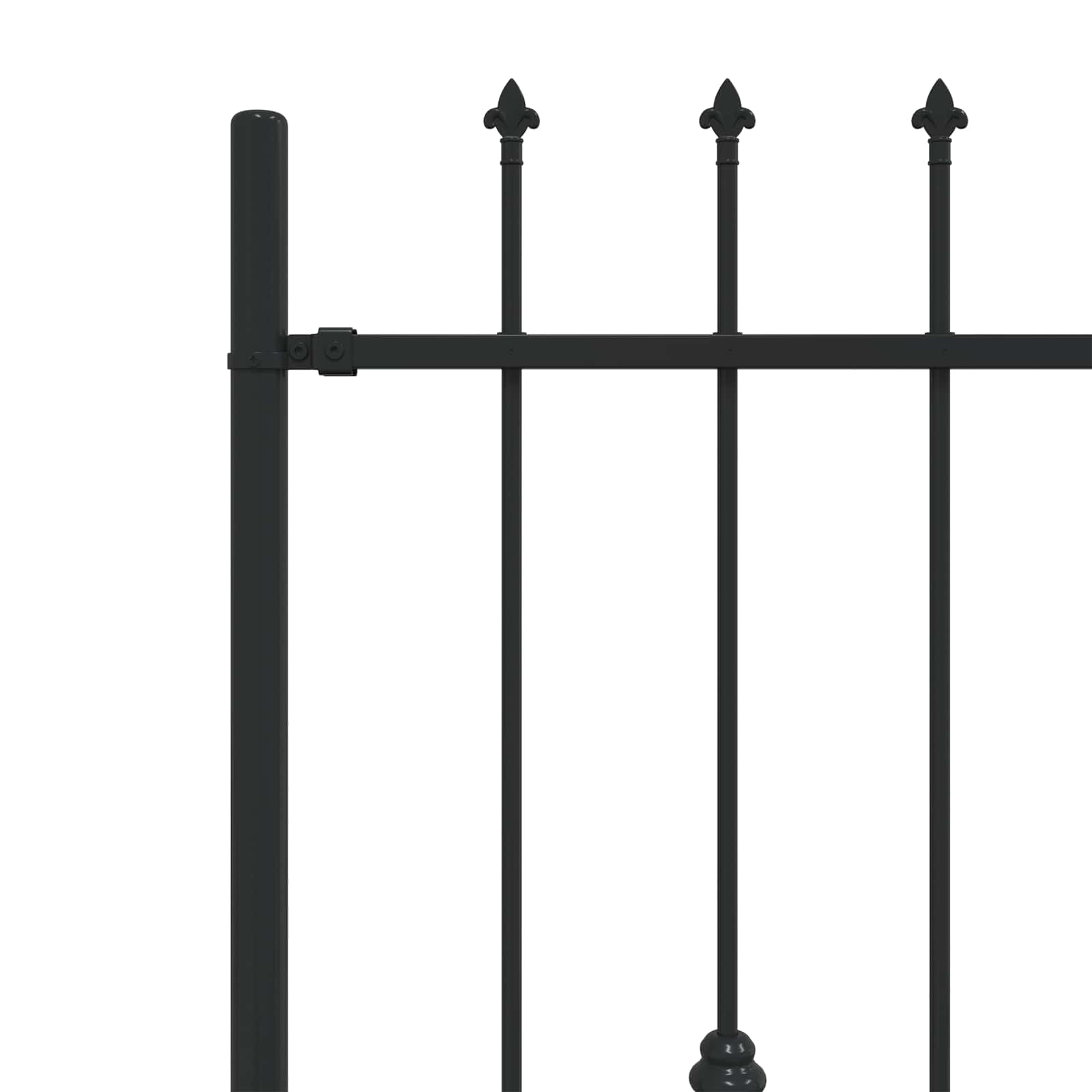 Spyruoklinė tvora Juoda 200 x 130 cm