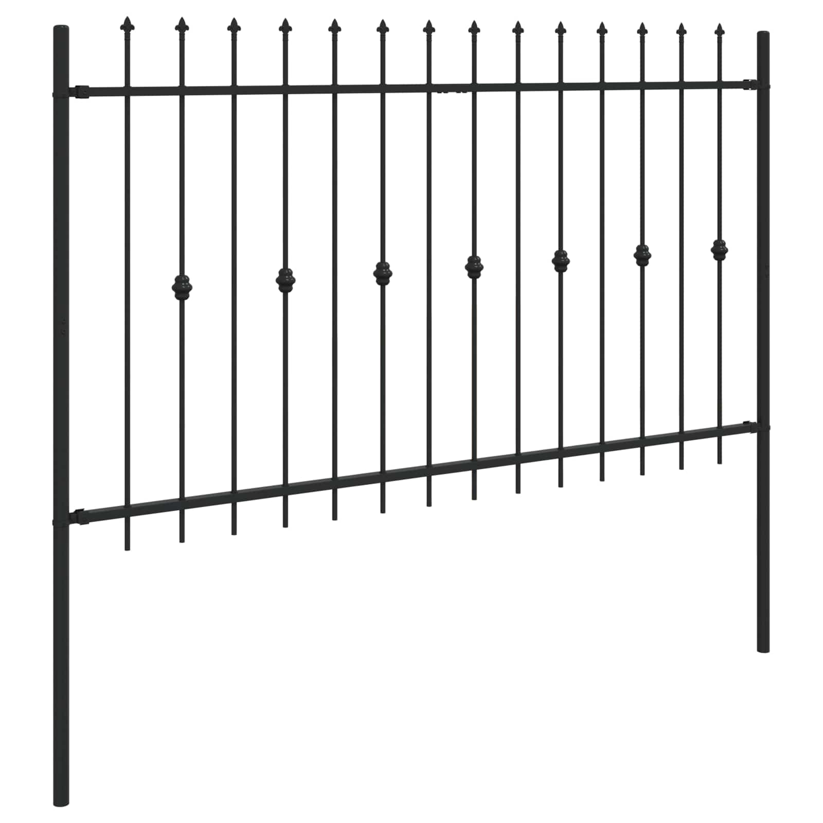 Spyruoklinė tvora Juoda 200 x 130 cm