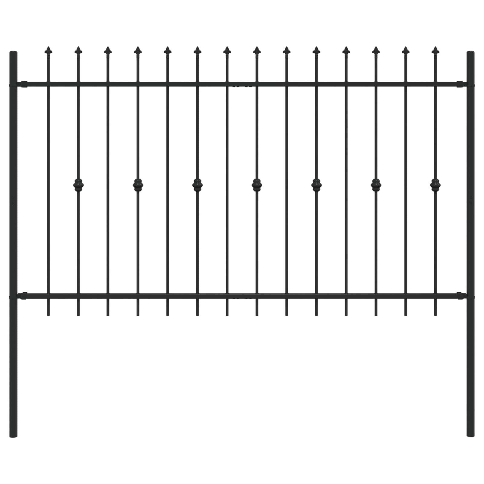 Spyruoklinė tvora Juoda 200 x 130 cm