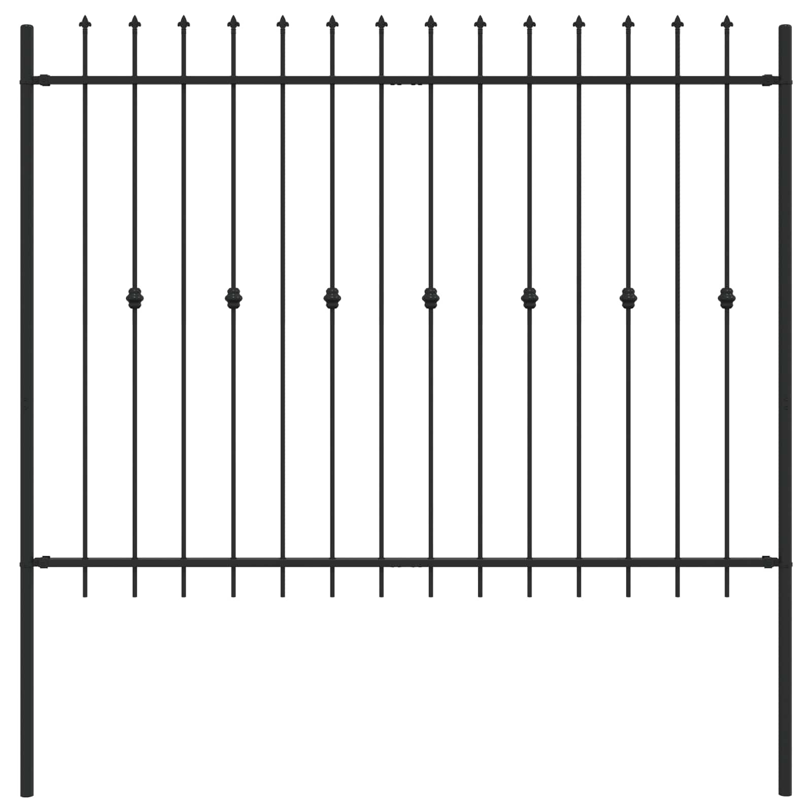 Spyruoklinė tvora Juoda 200 x 200 cm