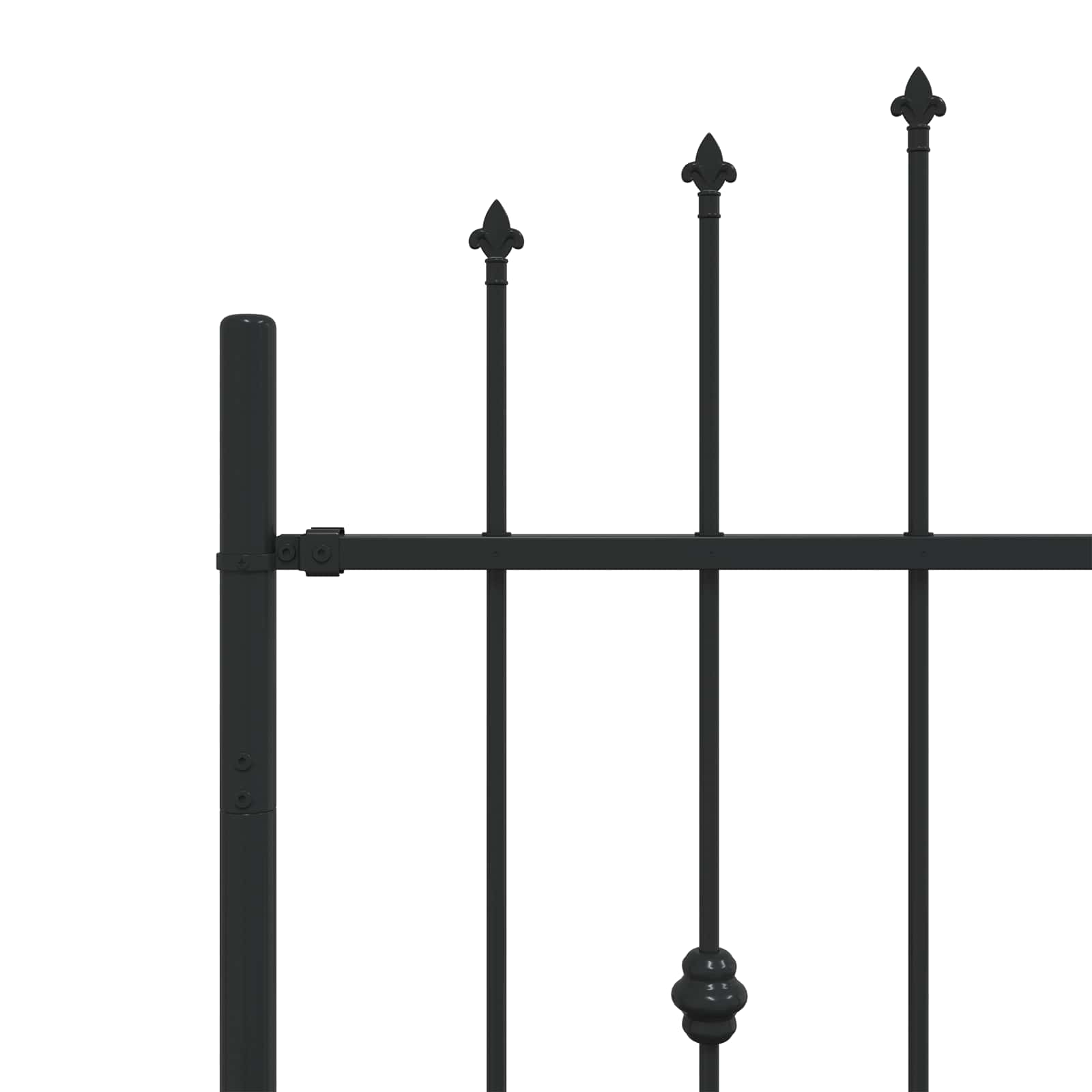 Spyruoklinė tvora Juoda 200 x 130 cm