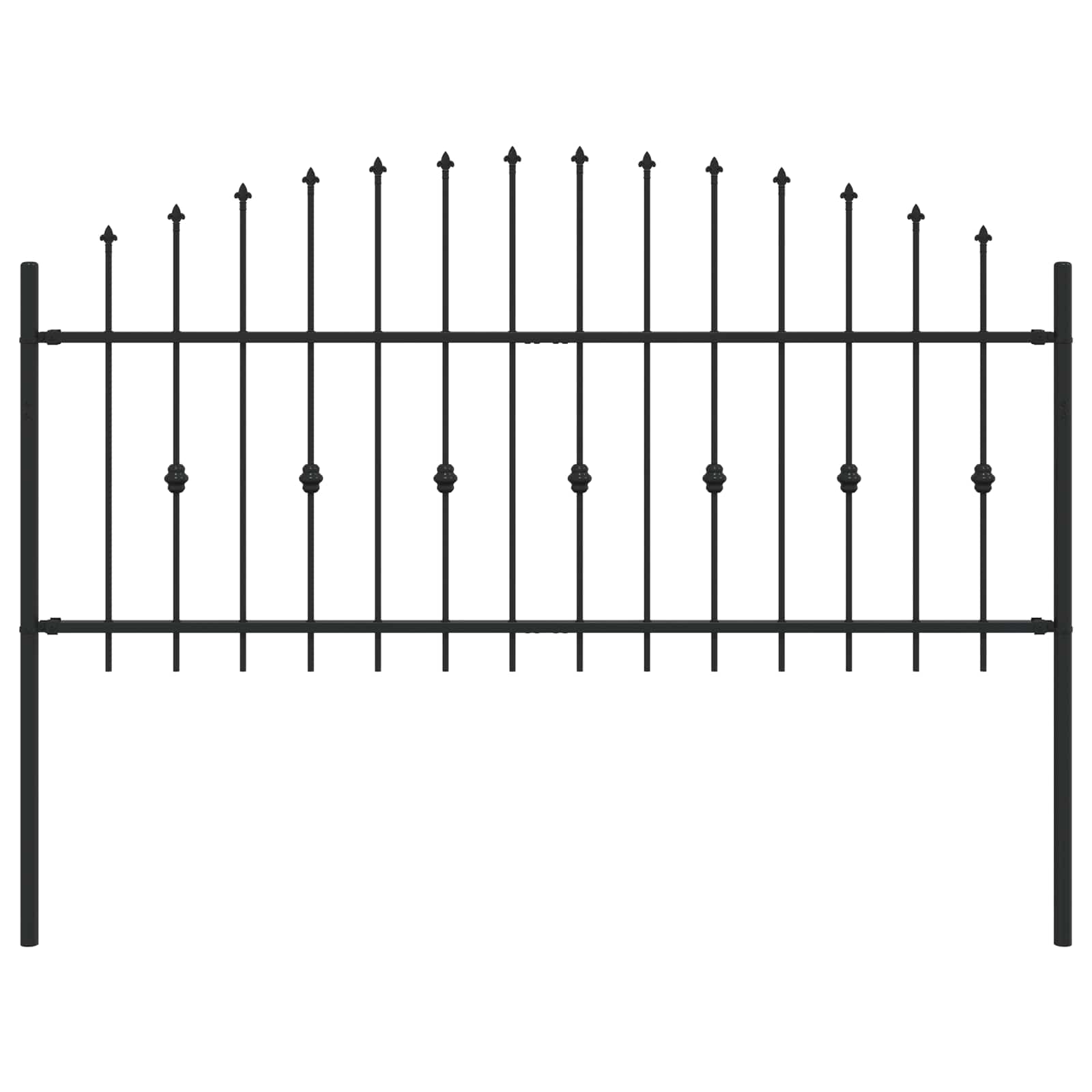 Spyruoklinė tvora Juoda 200 x 130 cm