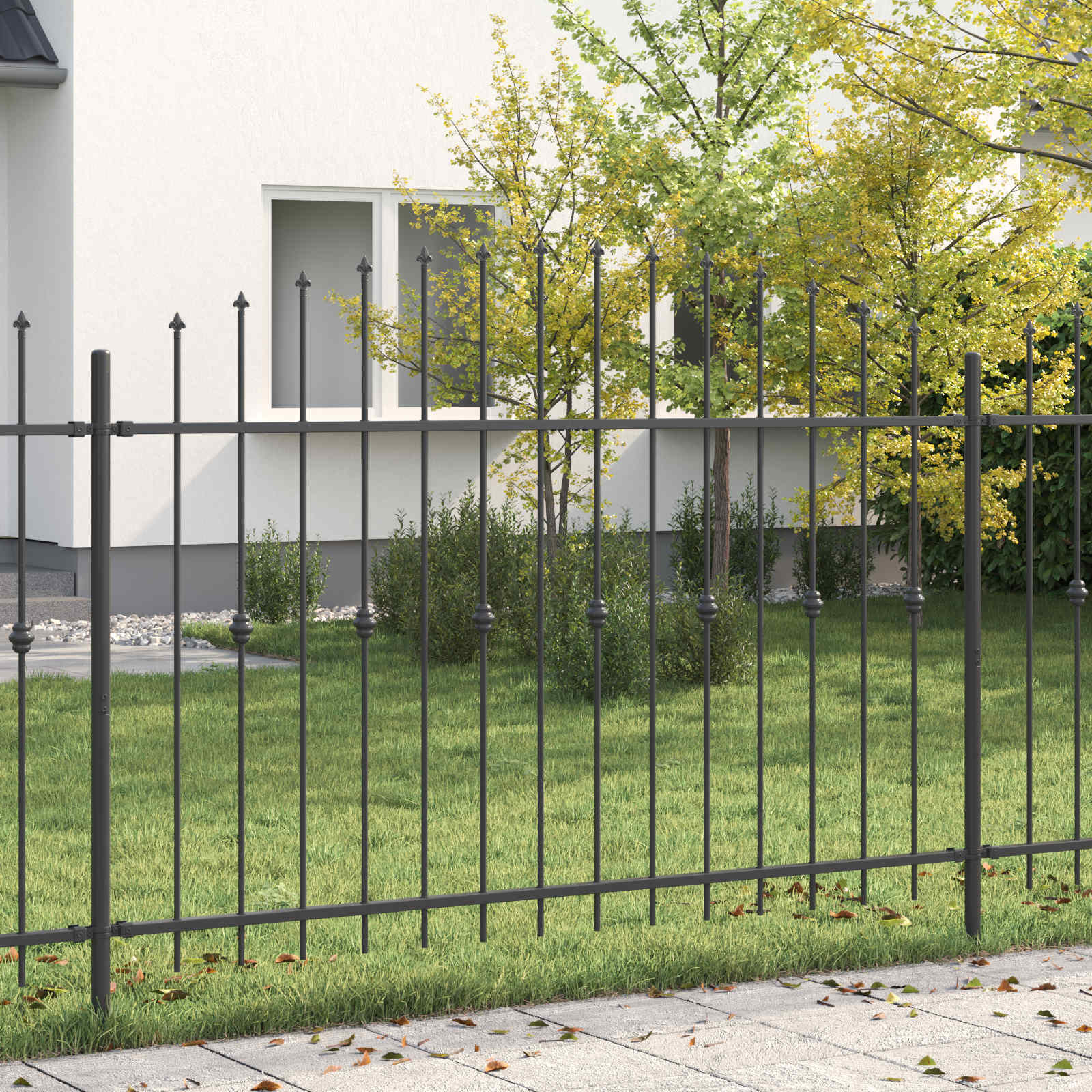 Spring-loaded Fence Black 200 x 130 cm