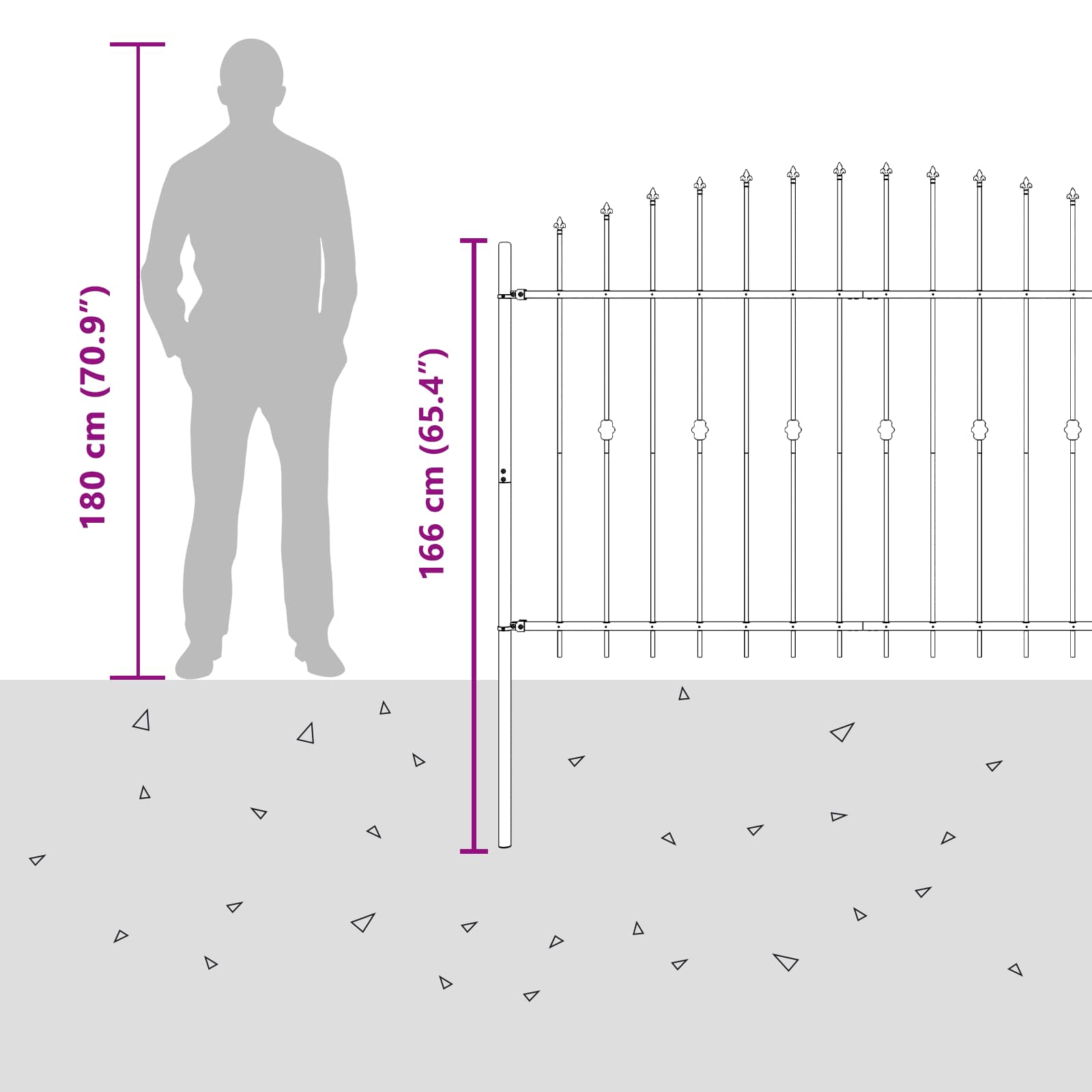 Spring-loaded Fence Black 200 x 130 cm