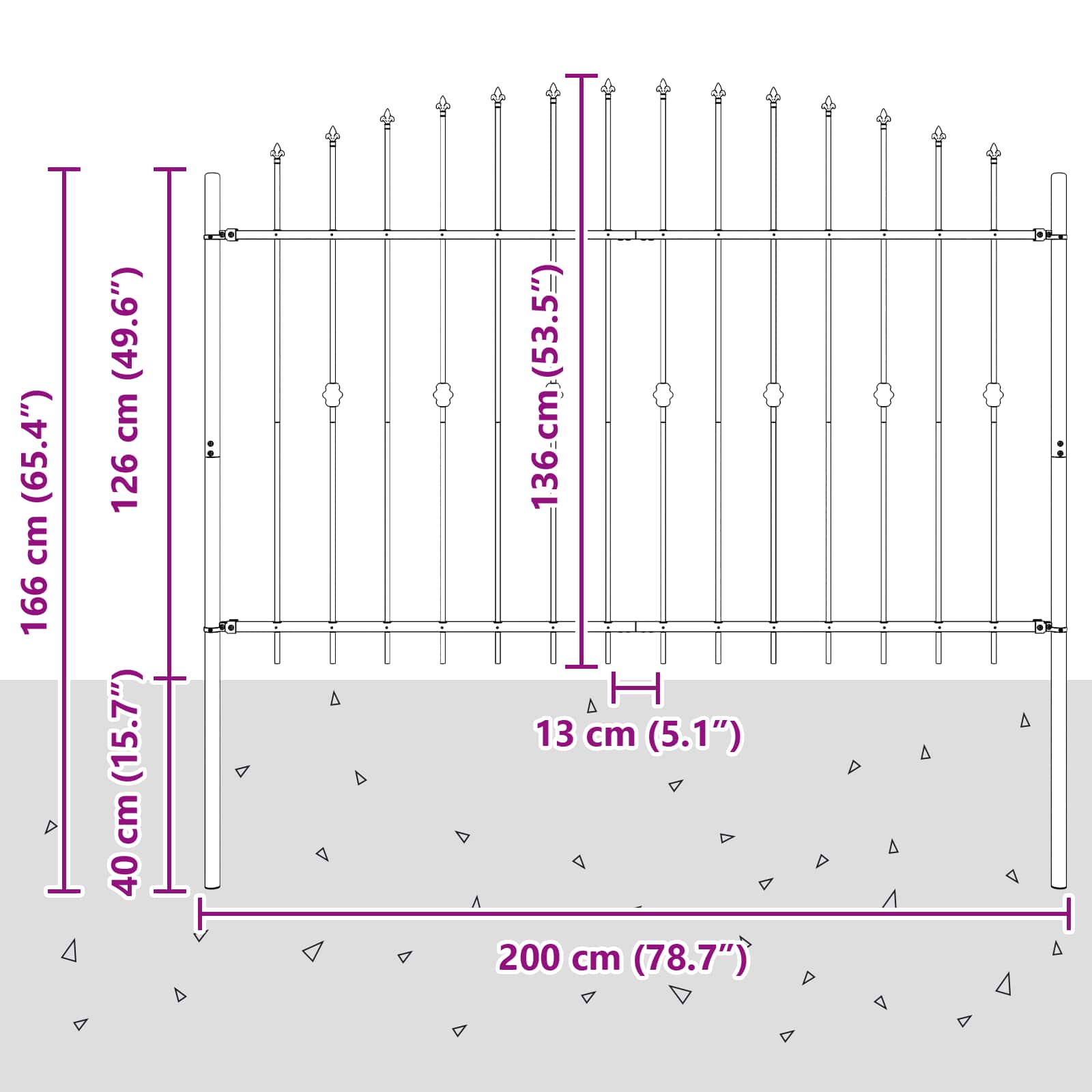 Spring-loaded Fence Black 200 x 130 cm