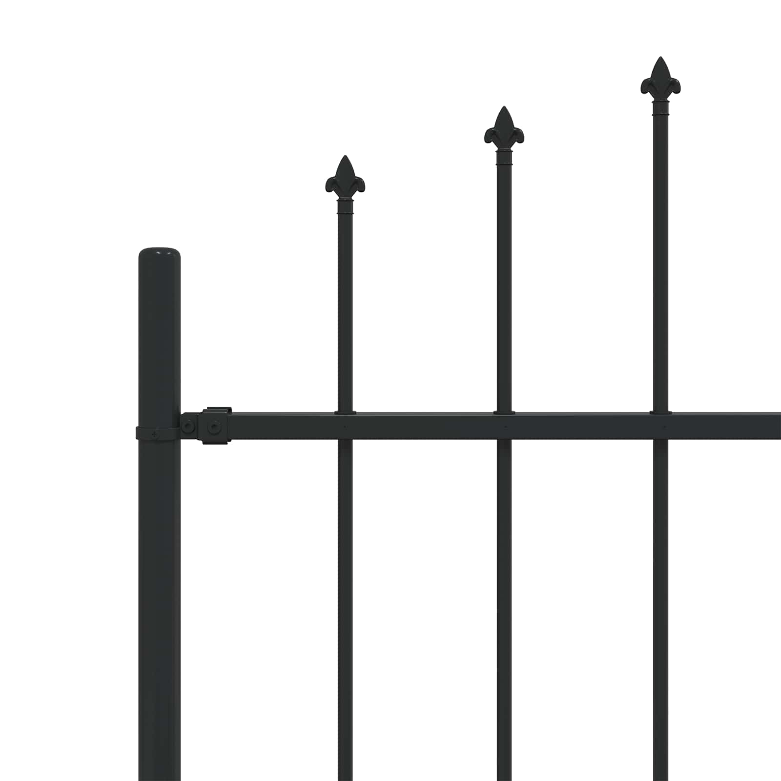 Spring Fence Black 200 x 200 cm