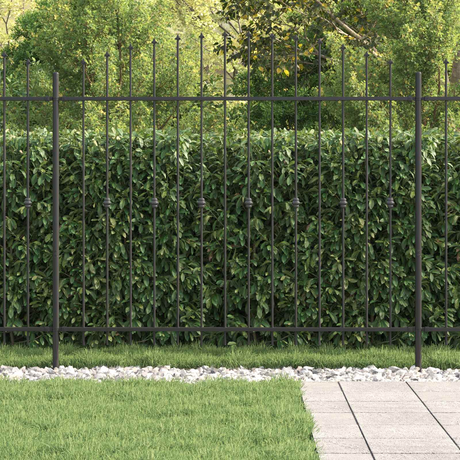 Spring Fence Black 200 x 200 cm