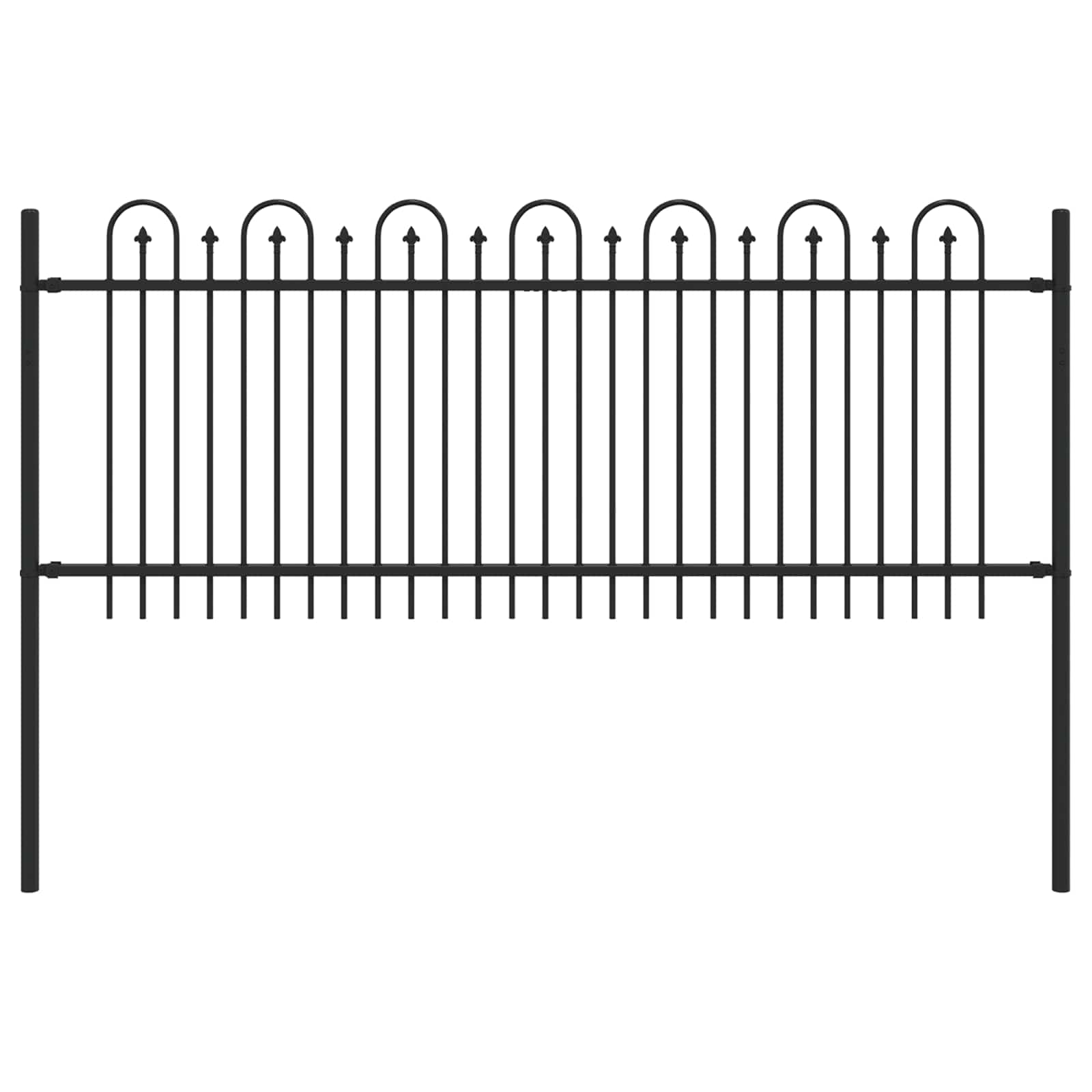 Dygliuota arkinė tvora Juoda 200 x 130 cm