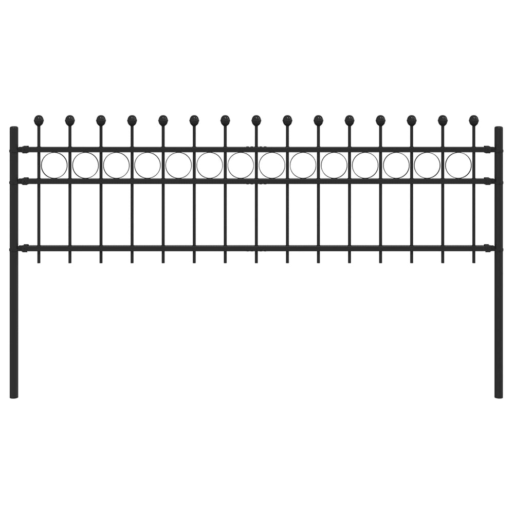 Anneli fence Black 200 x 130 cm Powder-coated steel