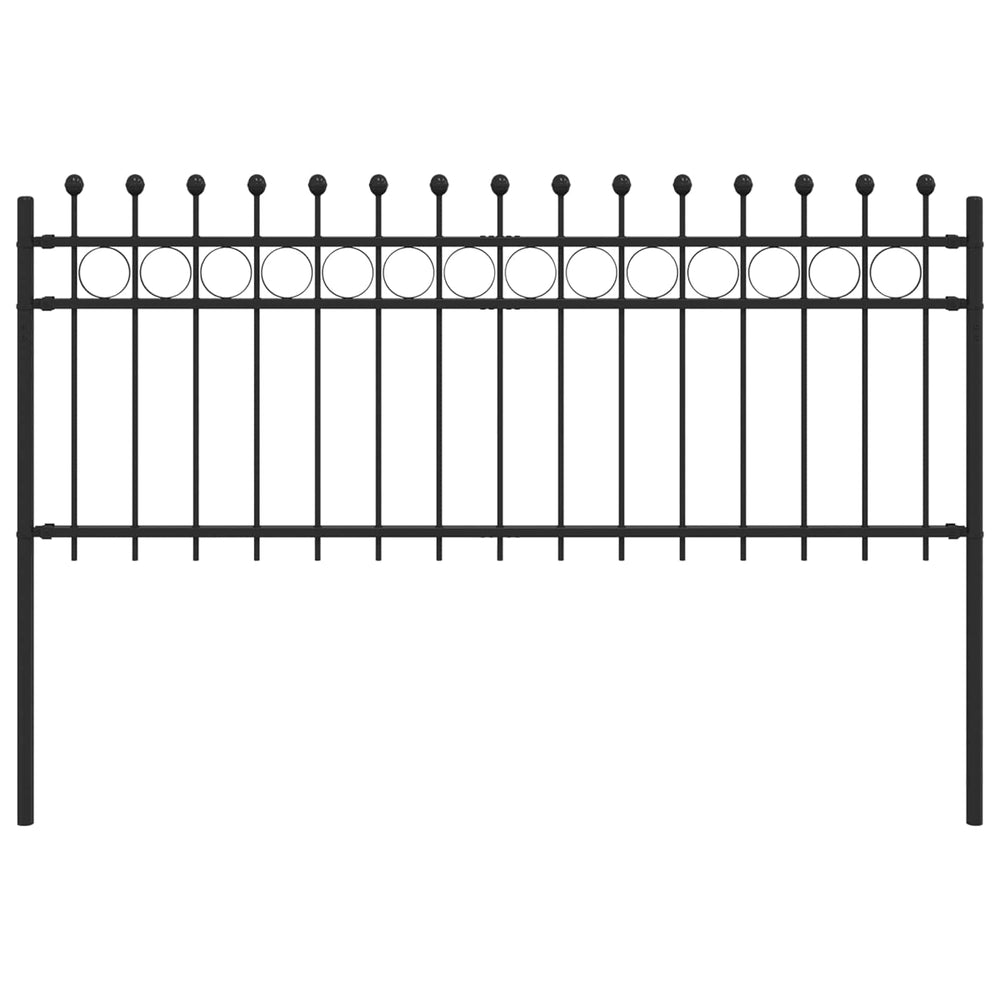 Anneli fence Black 200 x 130 cm Powder-coated steel